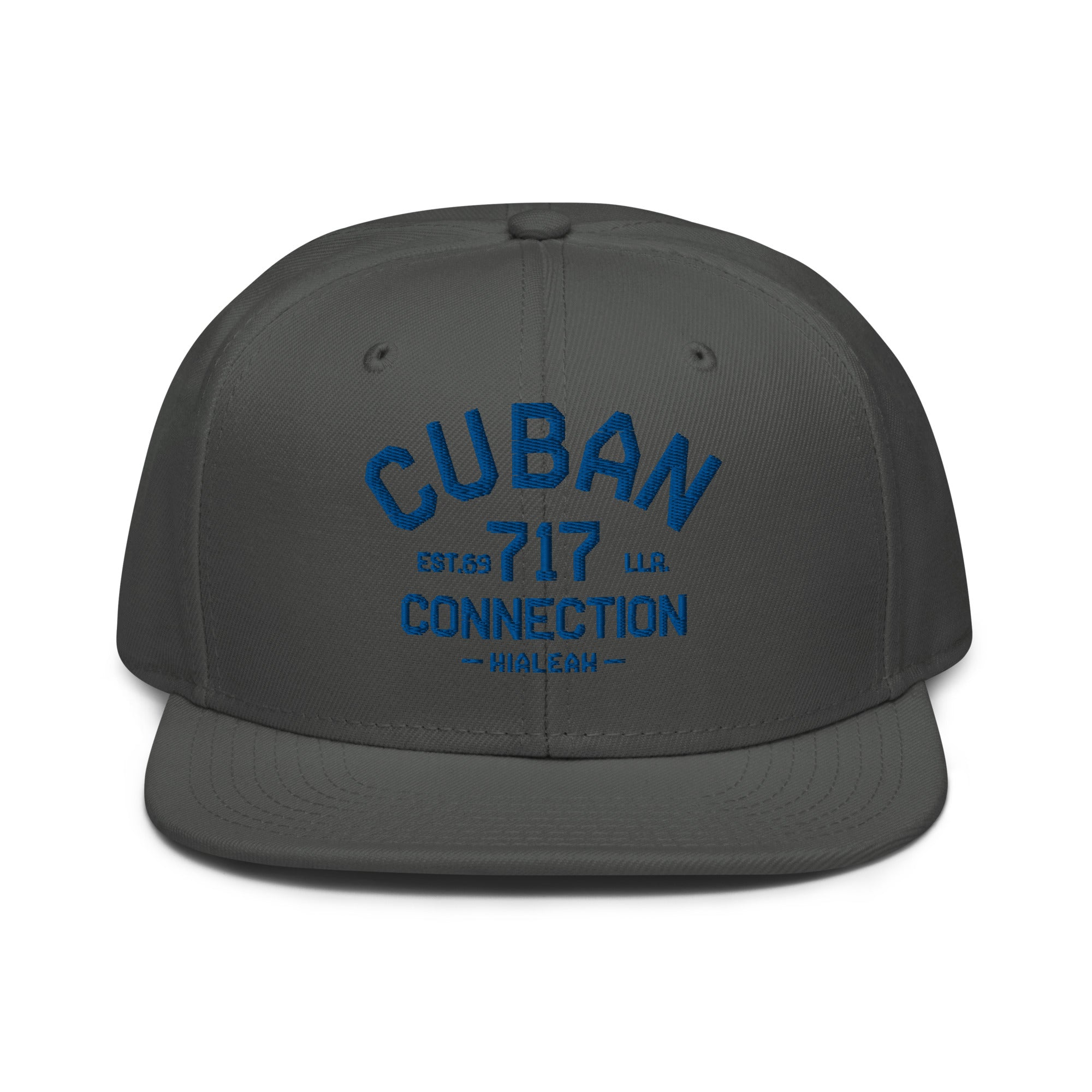 Clásico Navy Blue Embroidered Logo Snapback Hat