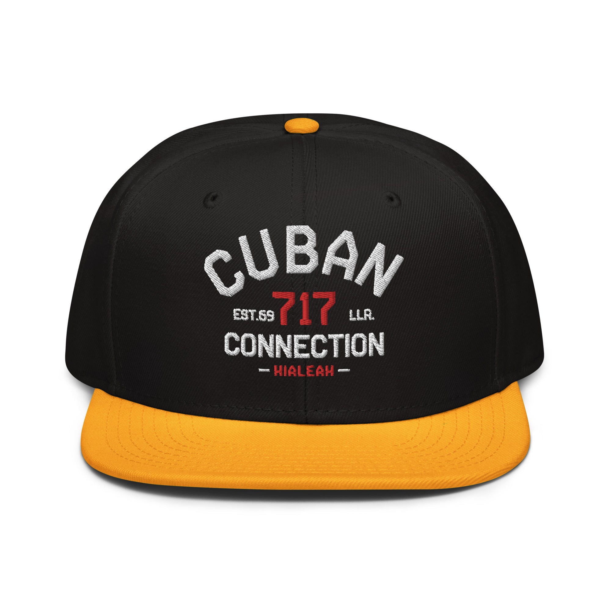 Clásico White & Red Embroidered Logo Snapback Hat