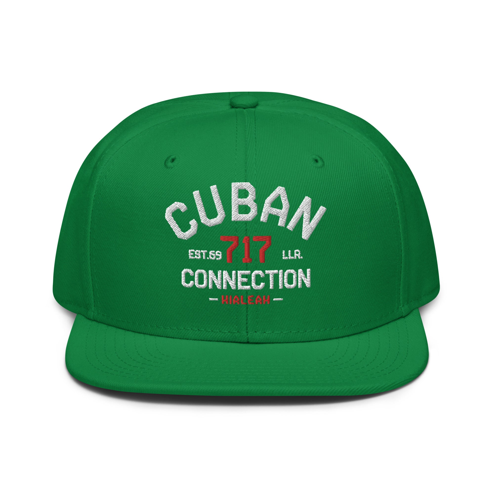 Clásico White & Red Embroidered Logo Snapback Hat