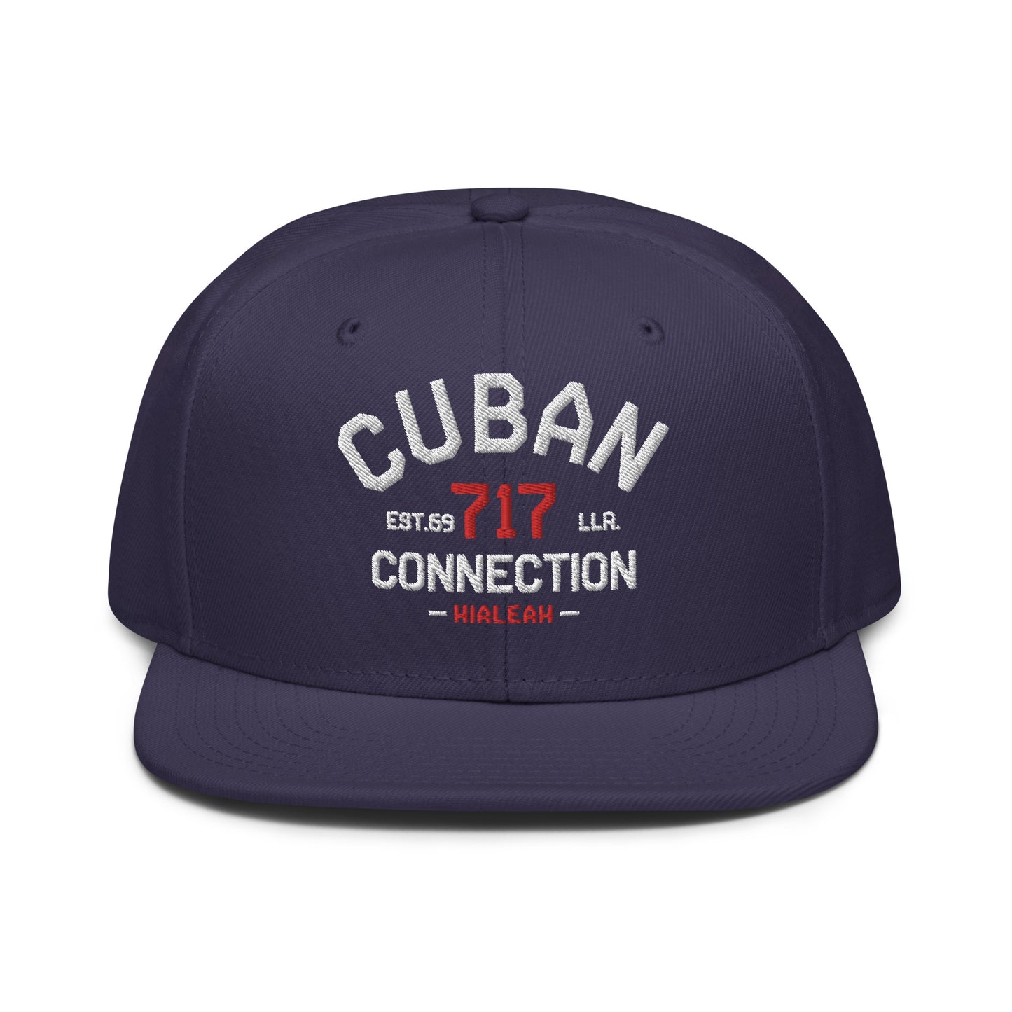 Clásico White & Red Embroidered Logo Snapback Hat