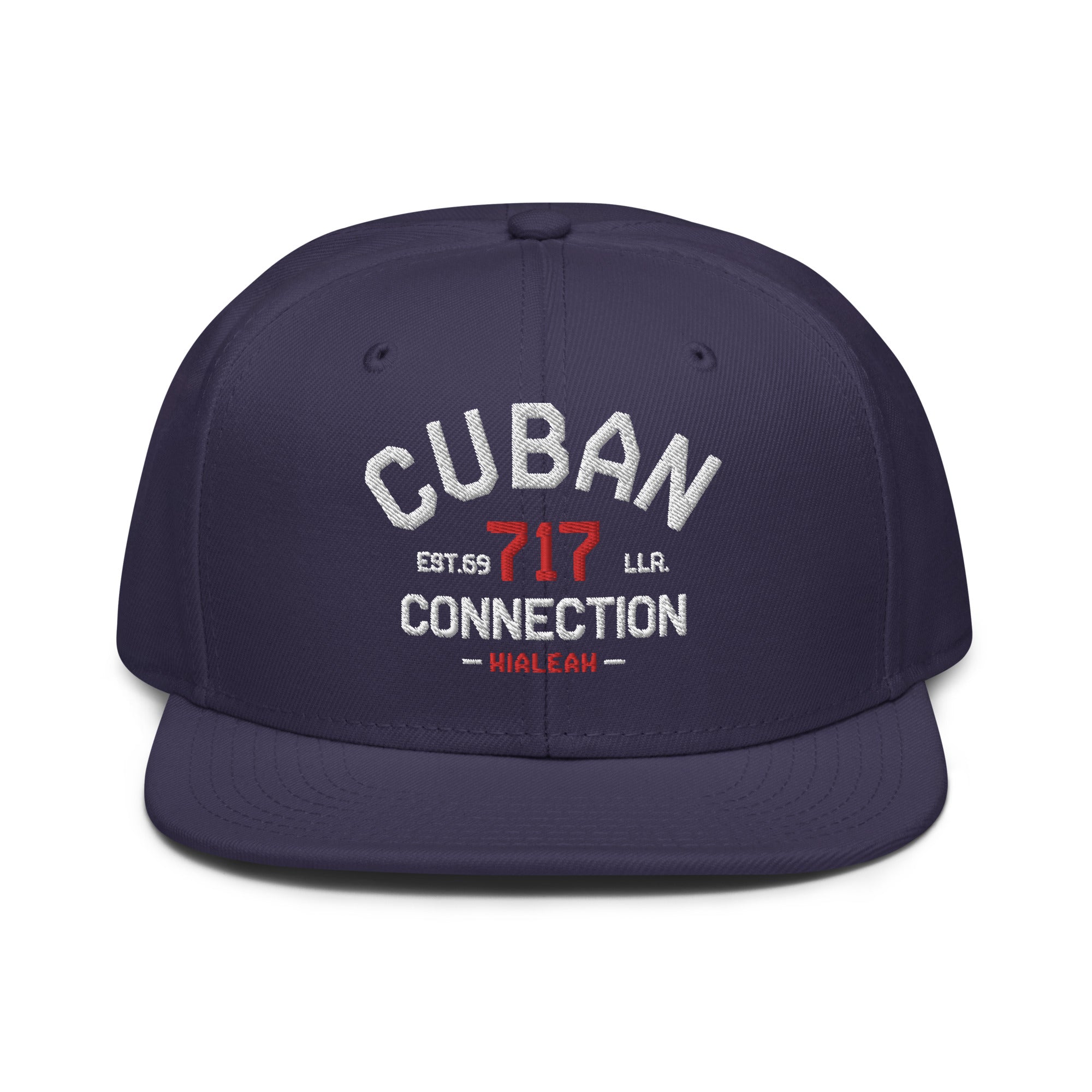 Clásico White & Red Embroidered Logo Snapback Hat