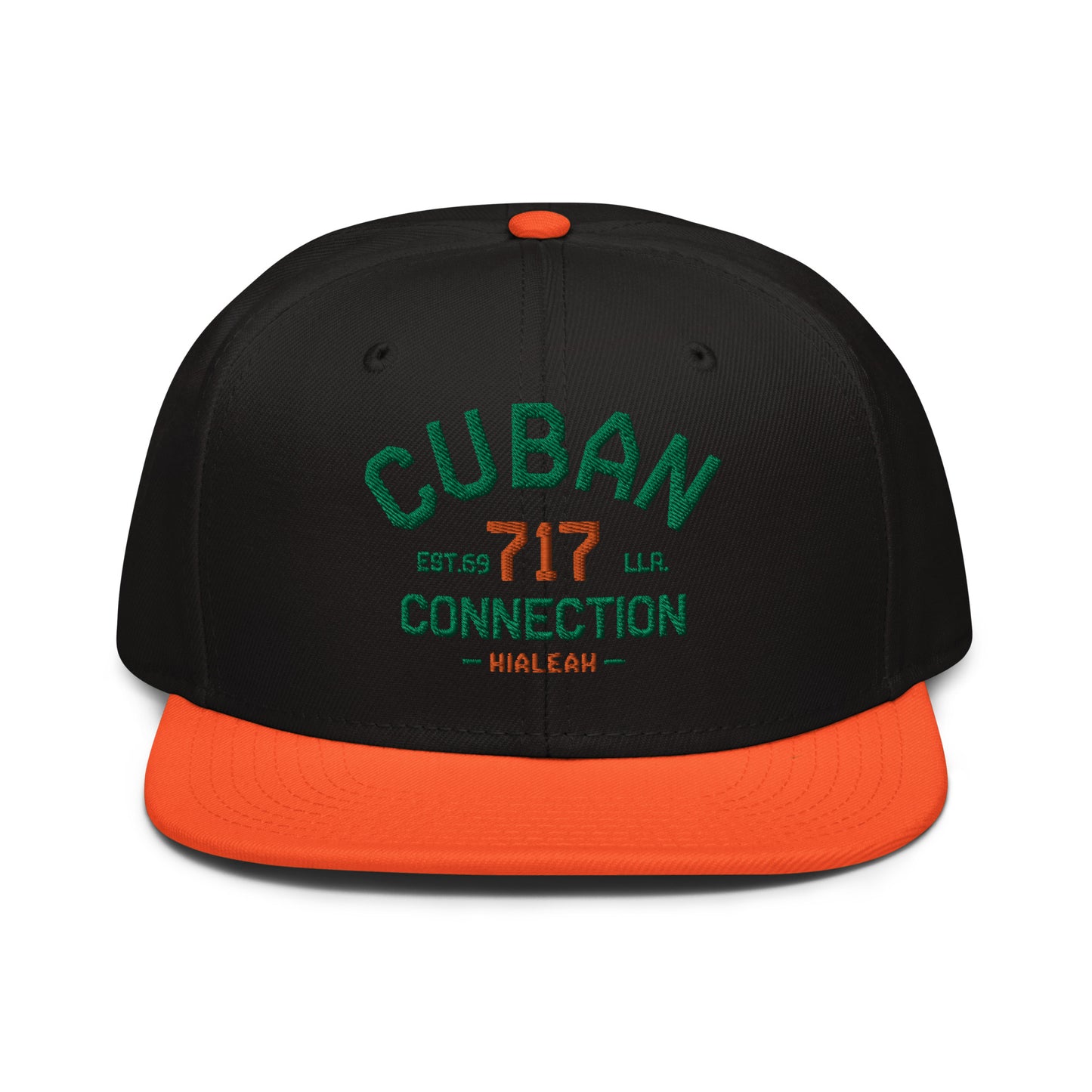 Clásico Green & Orange Embroidered Logo Snapback Hat