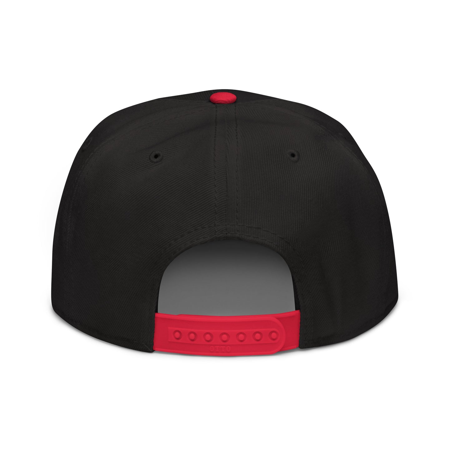 Clásico White & Red Embroidered Logo Snapback Hat