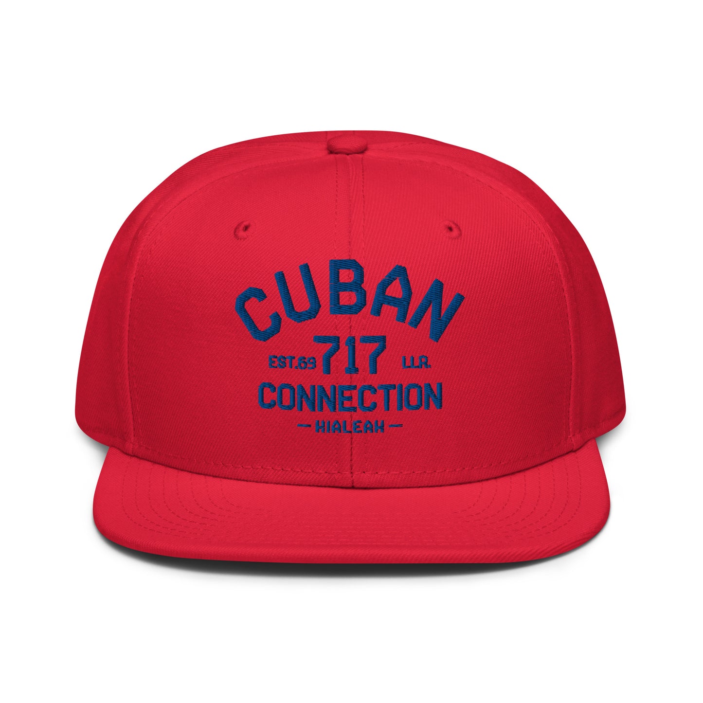 Clásico Navy Blue Embroidered Logo Snapback Hat
