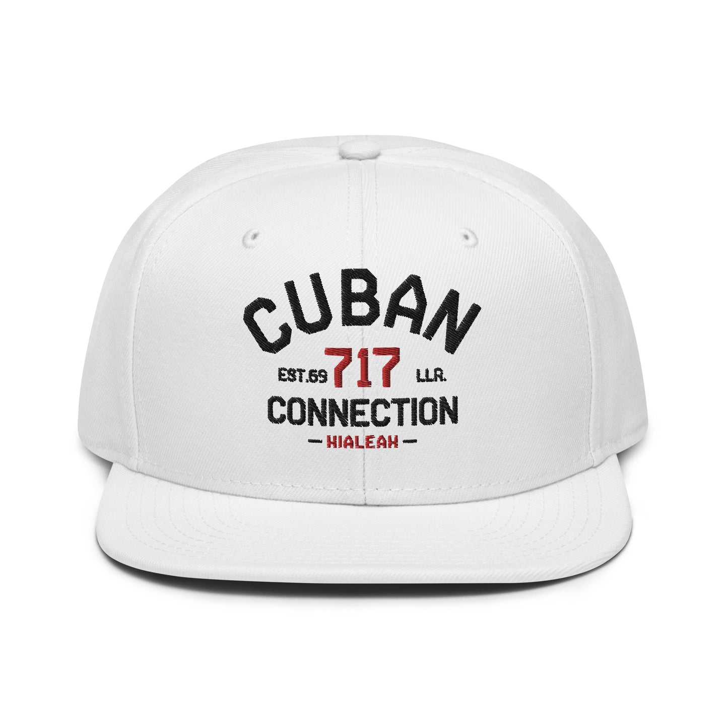 Clásico Black & Red Embroidered Logo Snapback Hat