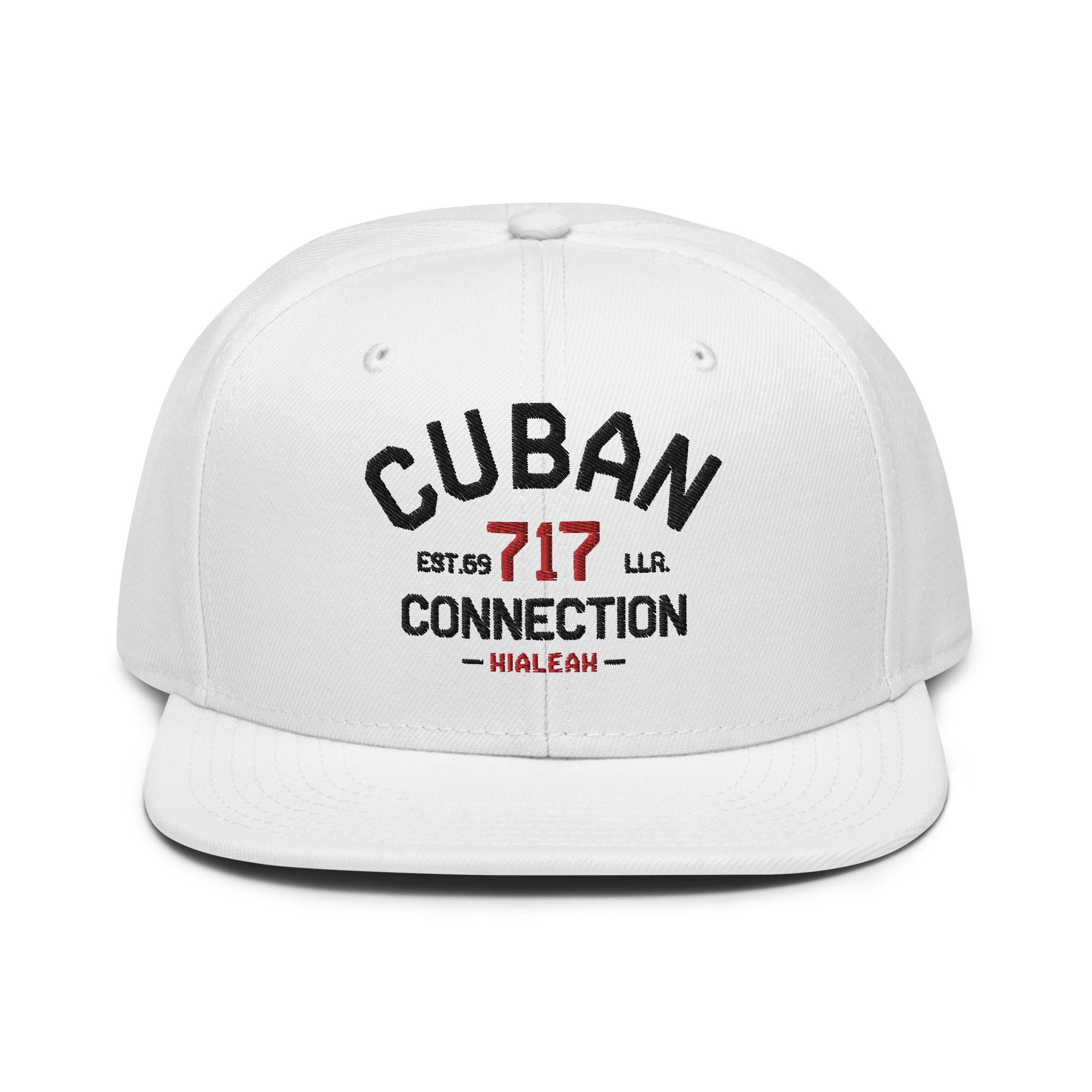Clásico Black & Red Embroidered Logo Snapback Hat