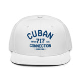 Clásico Navy Blue Embroidered Logo Snapback Hat