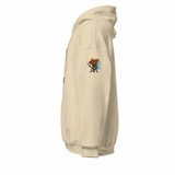 Spanish Fly hoodie Sand left-side view with fly-only Pepito sleeve print