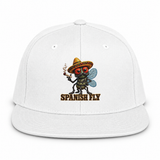 Spanish Fly white snapback hat only on white background