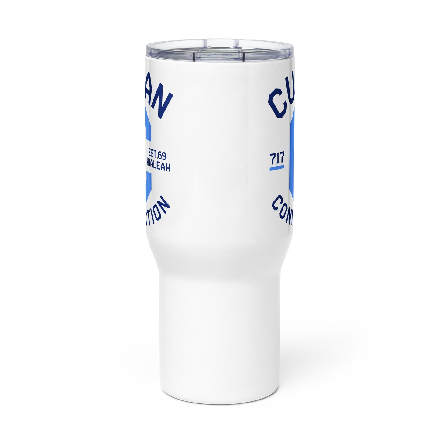 Navy & Sky Blue Logo Travel Mug