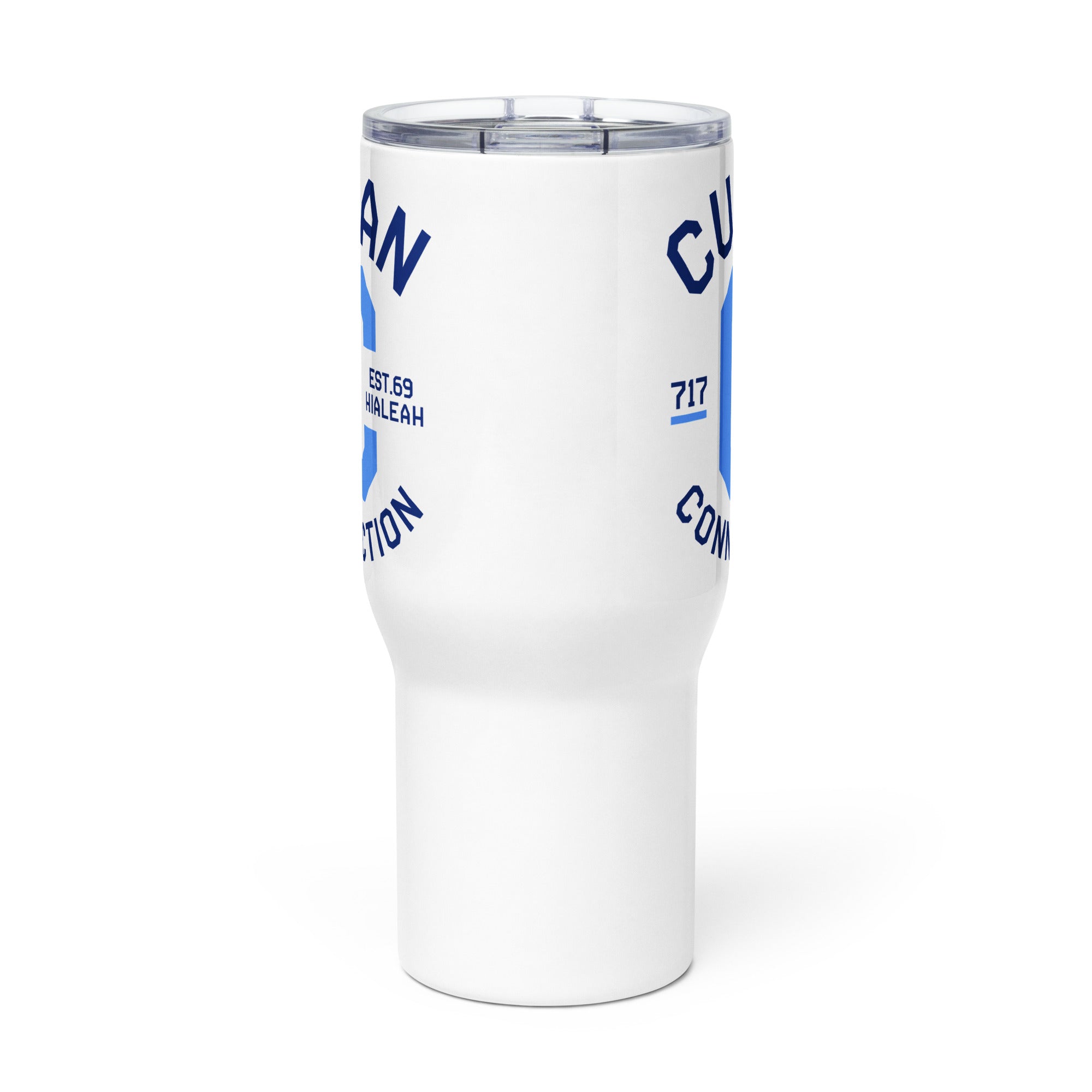 Navy & Sky Blue Logo Travel Mug