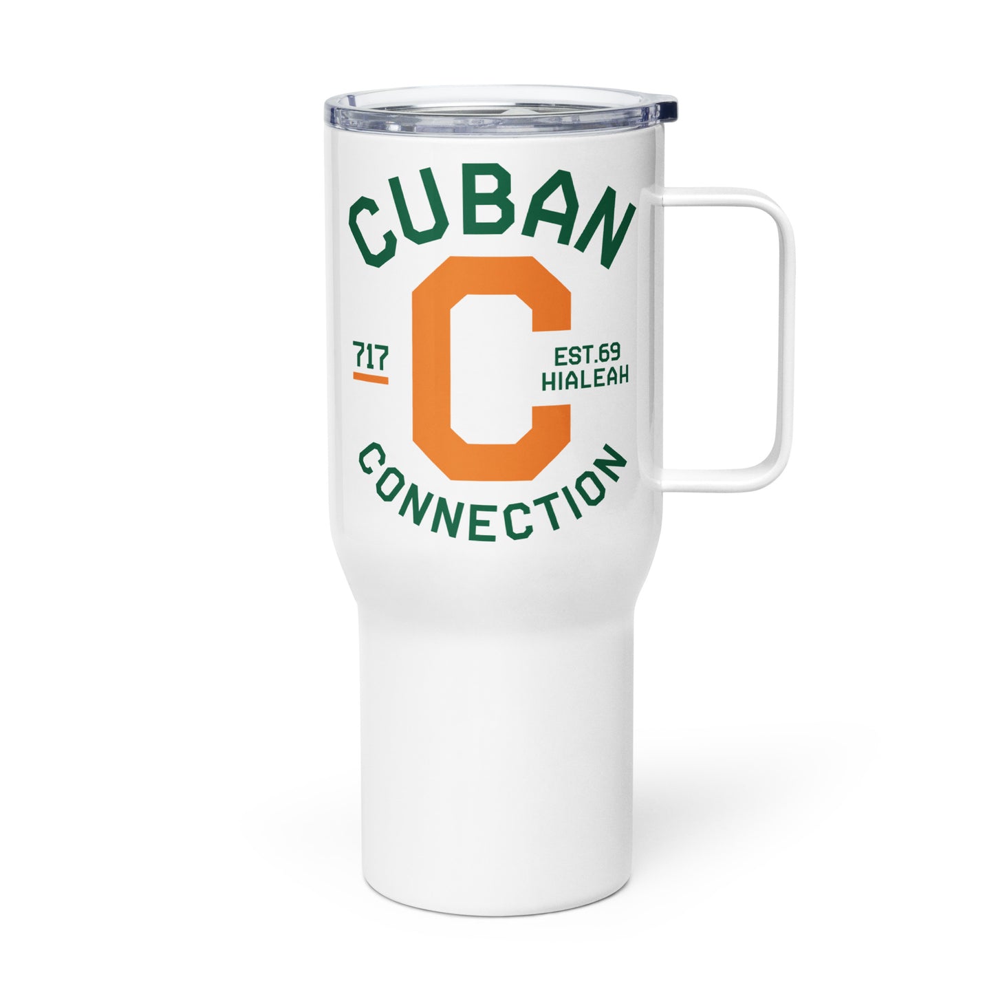 Clásico Green & Orange Logo Travel Mug