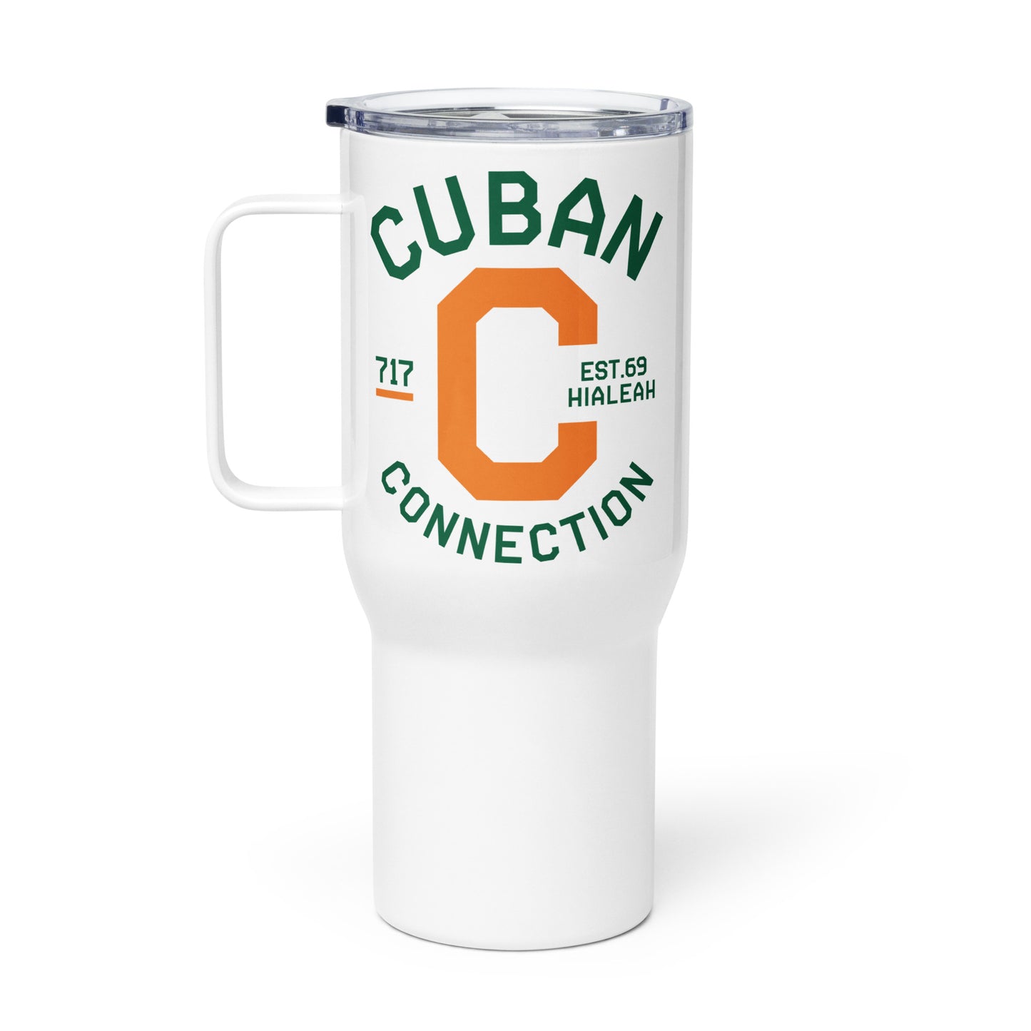 Clásico Green & Orange Logo Travel Mug