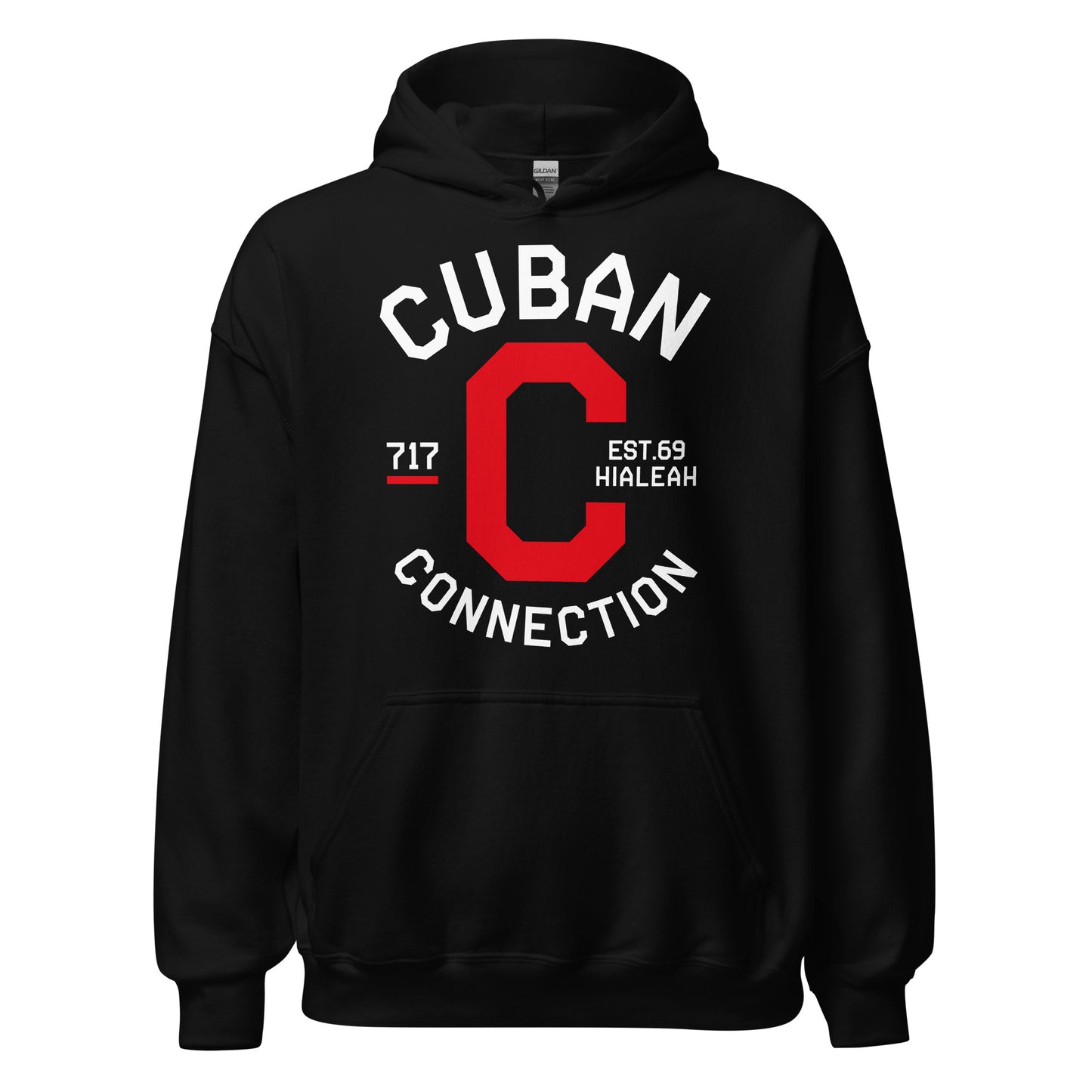 Clásico White & Red Logo Hoodie
