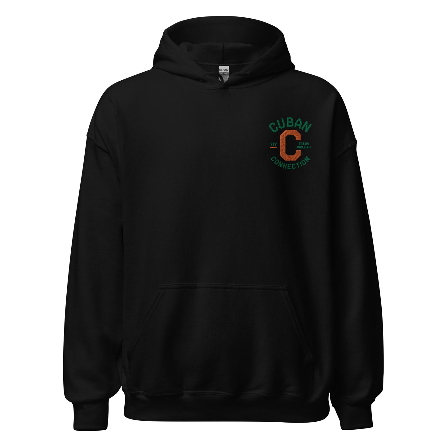 Clásico Green & Orange Embroidered Logo Hoodie