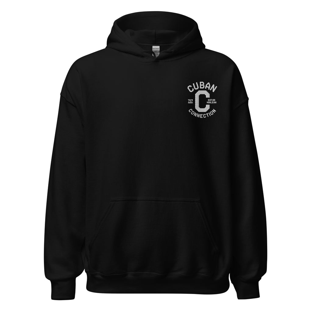 Clásico White Embroidered Logo Hoodie