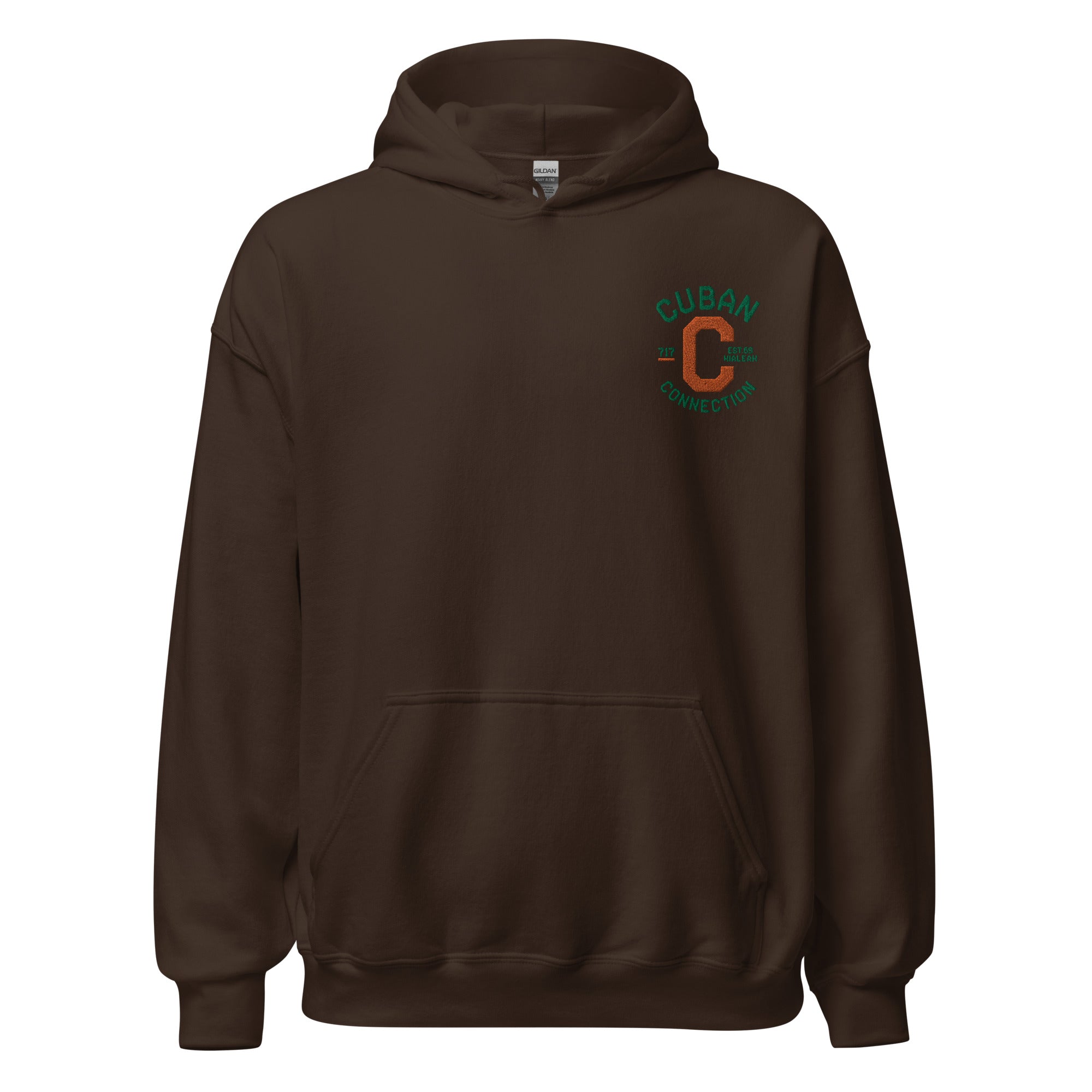Clásico Green & Orange Embroidered Logo Hoodie