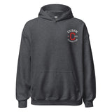 Clásico White & Red Embroidered Logo Hoodie