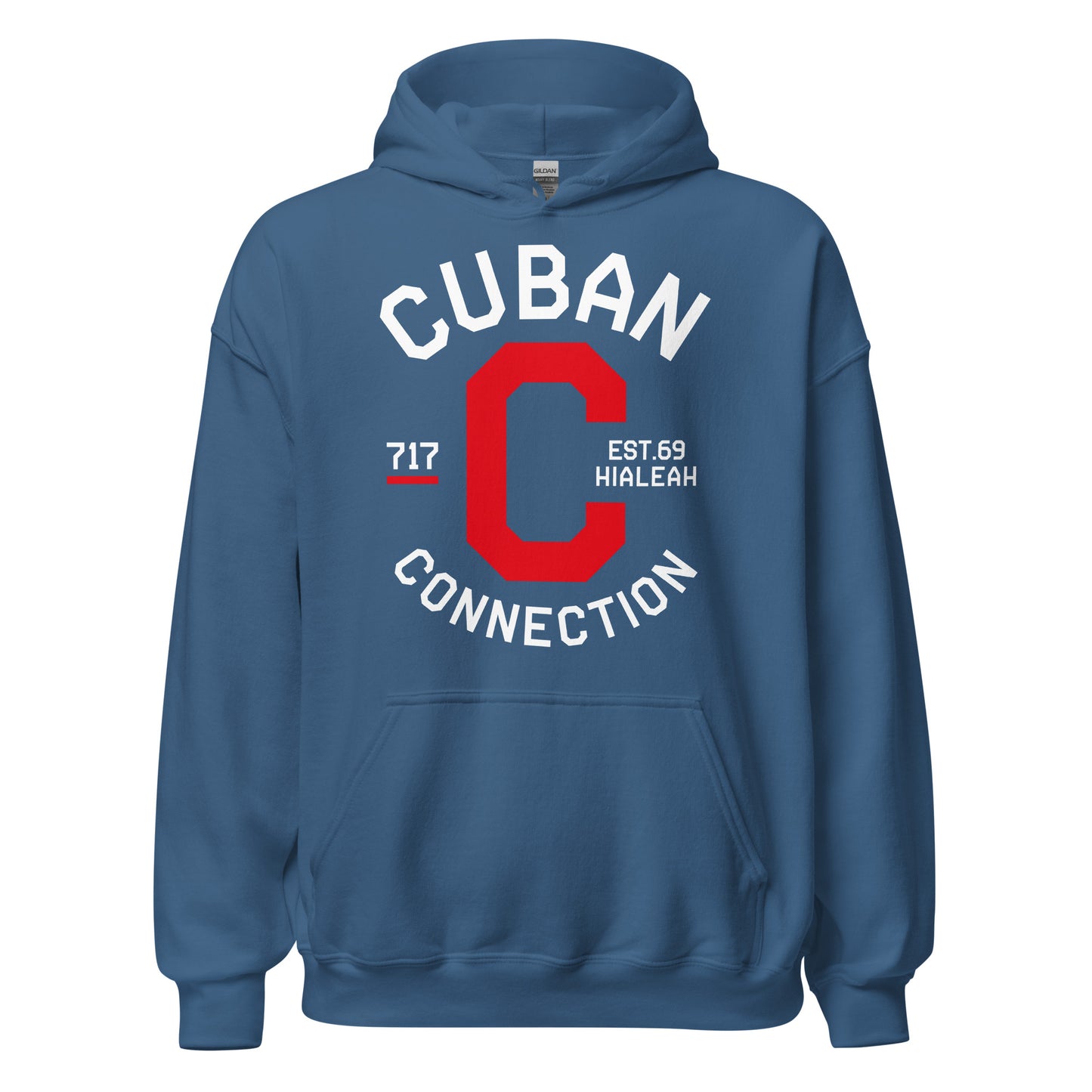 Clásico White & Red Logo Hoodie