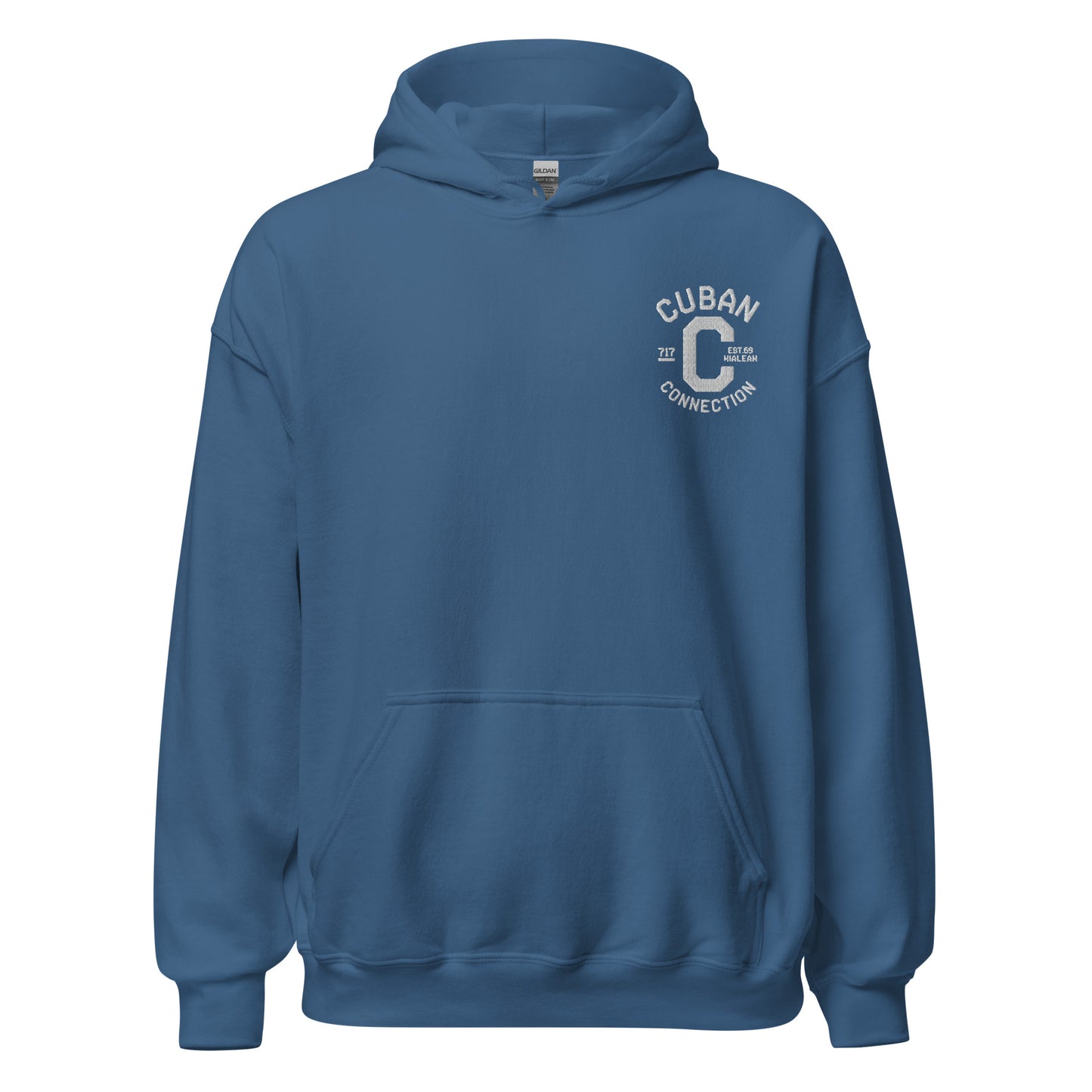 Clásico White Embroidered Logo Hoodie