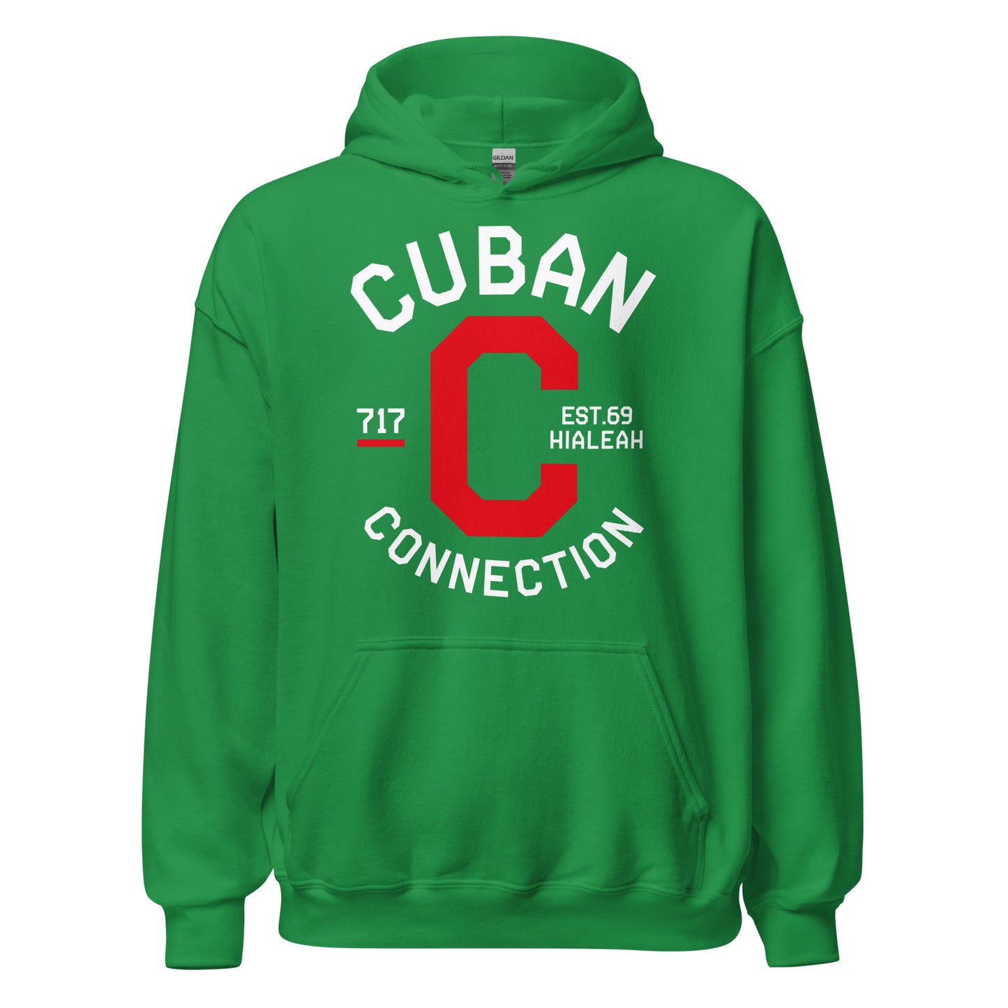 Clásico White & Red Logo Hoodie