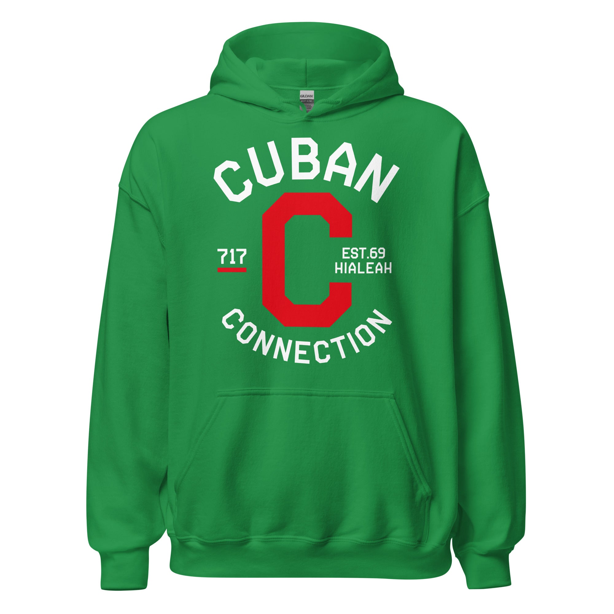 Clásico White & Red Logo Hoodie