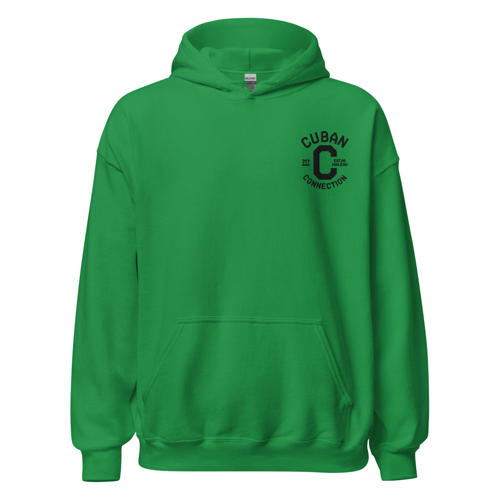 Clásico Black Embroidered Logo Hoodie