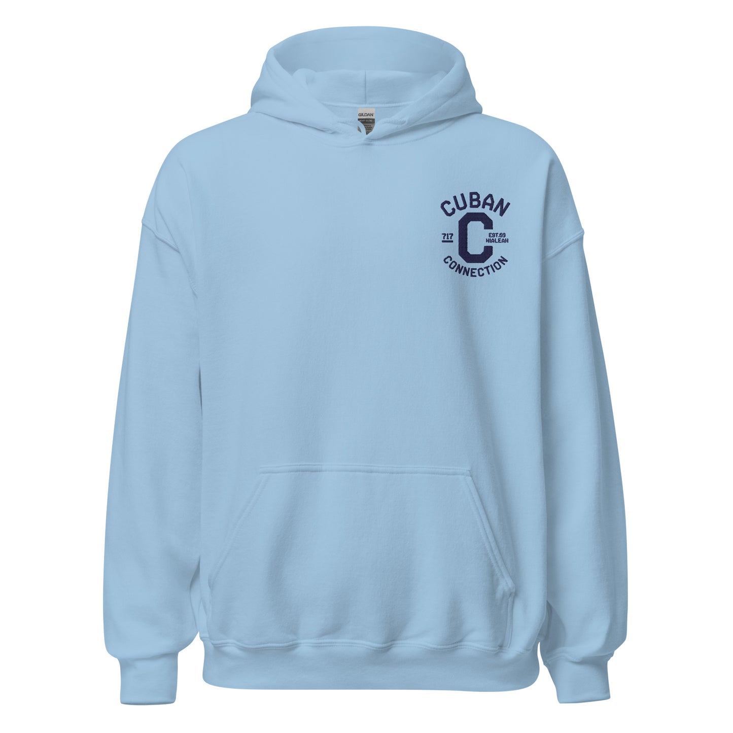 Clásico Navy Blue Embroidered Logo Hoodie