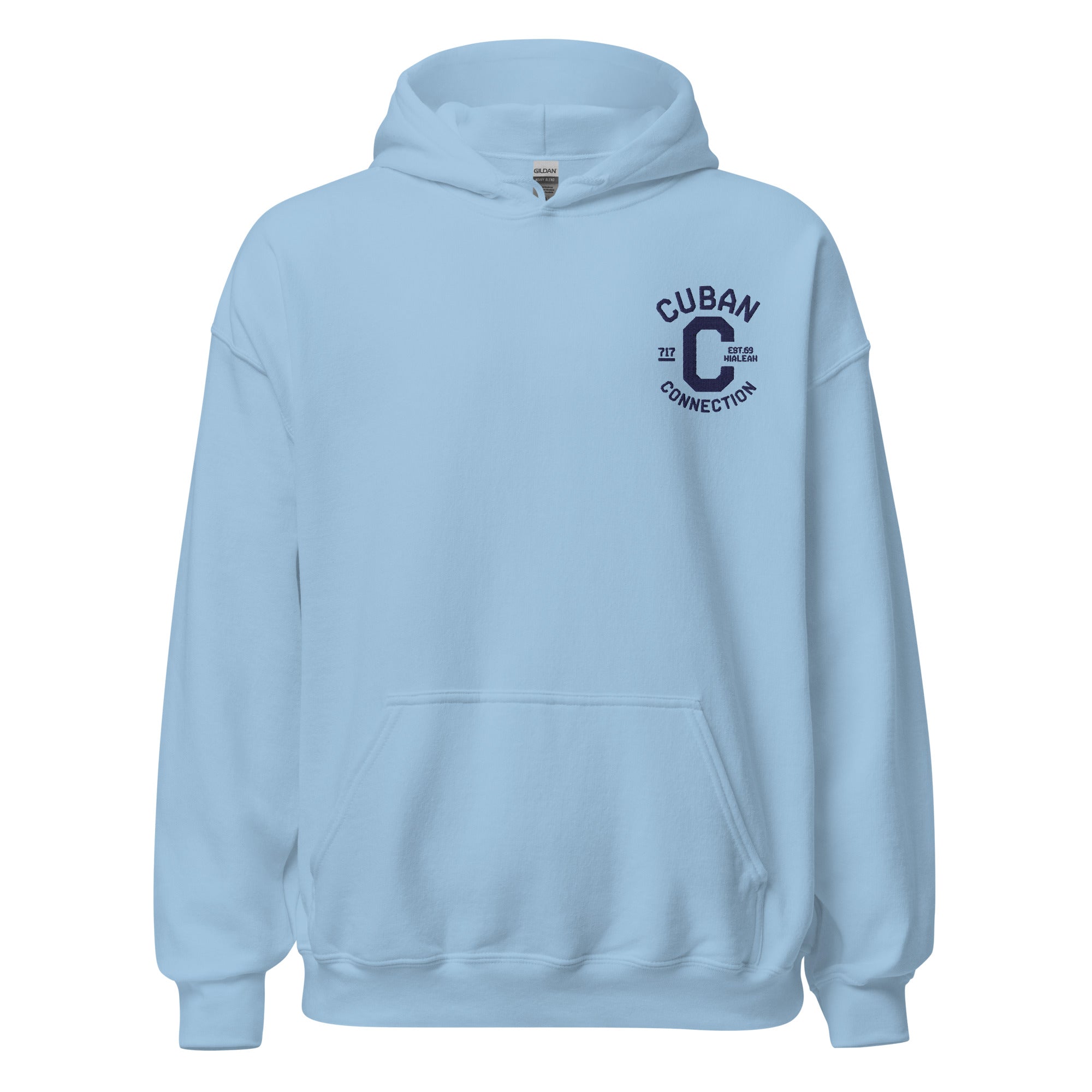 Clásico Navy Blue Embroidered Logo Hoodie