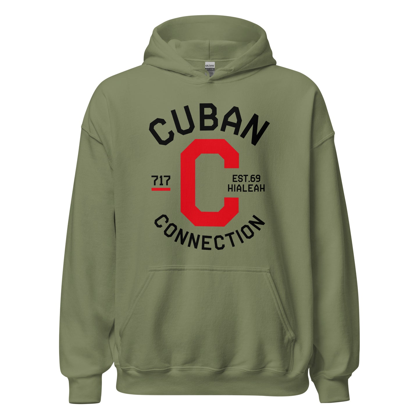 Clásico Black & Red Logo Hoodie