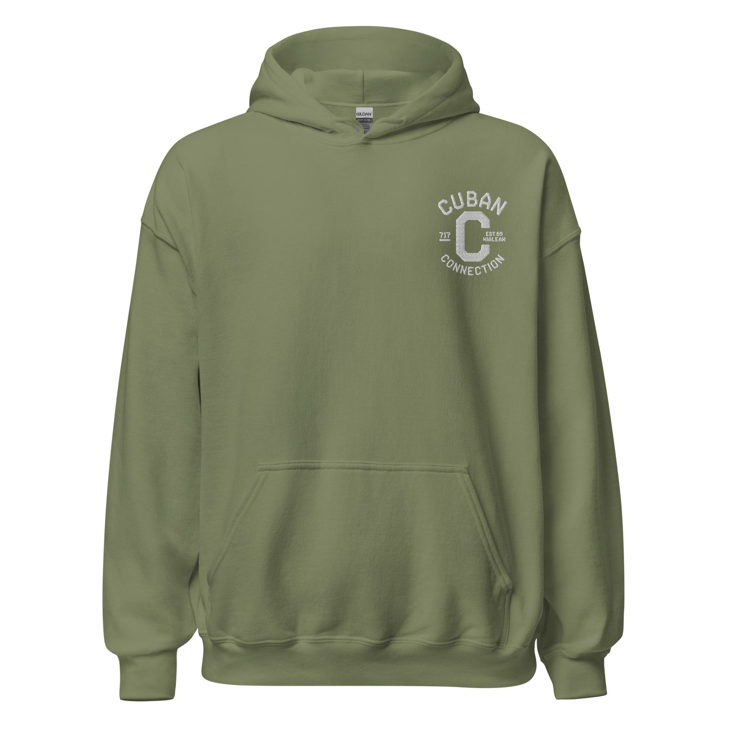Clásico White Embroidered Logo Hoodie