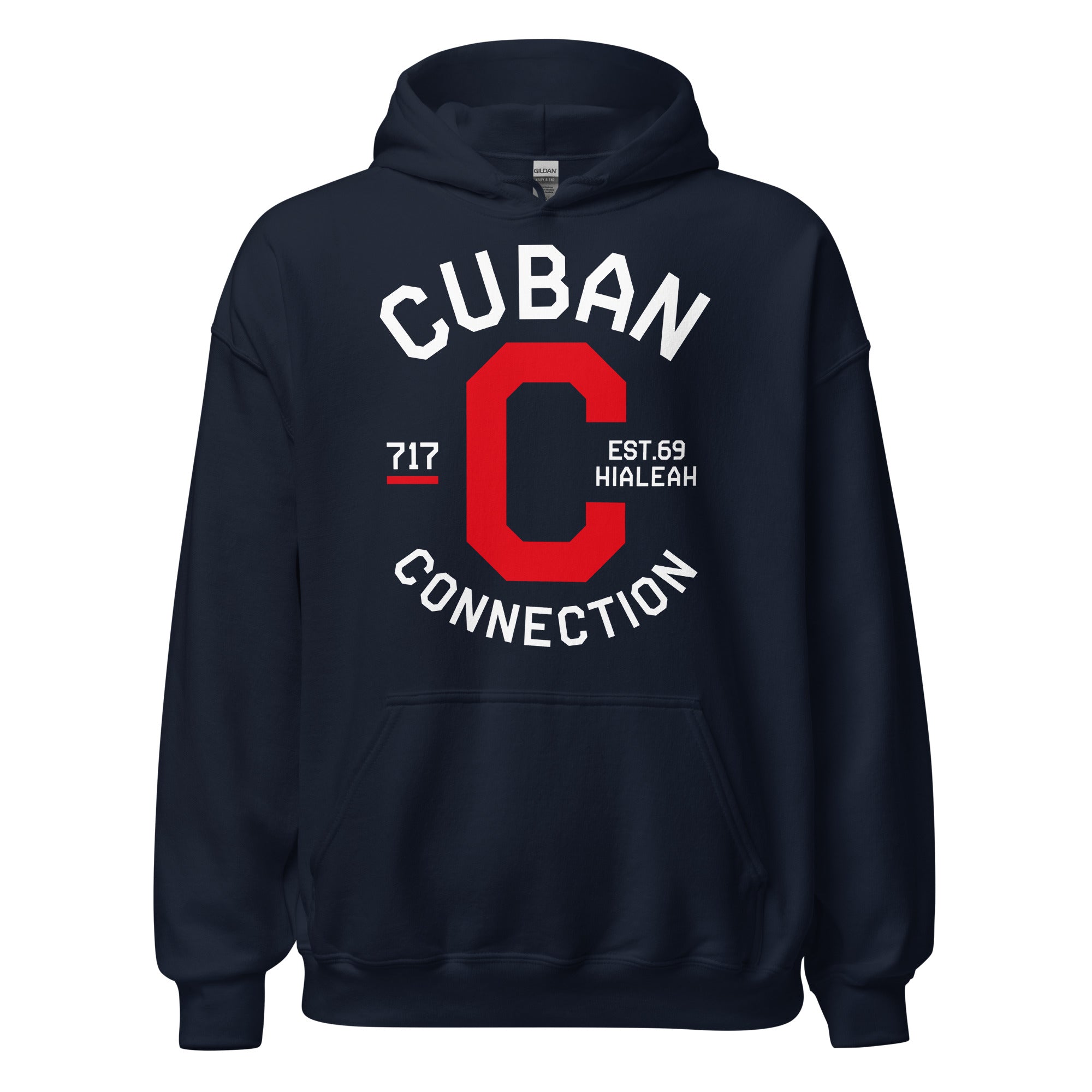 Clásico White & Red Logo Hoodie