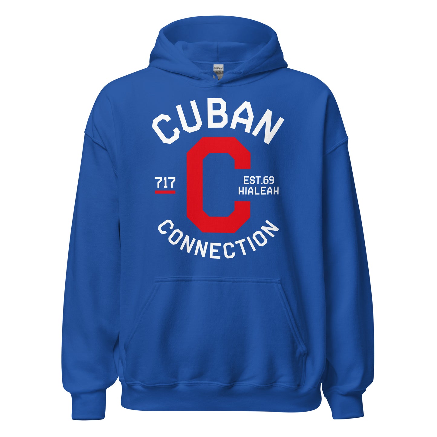 Clásico White & Red Logo Hoodie