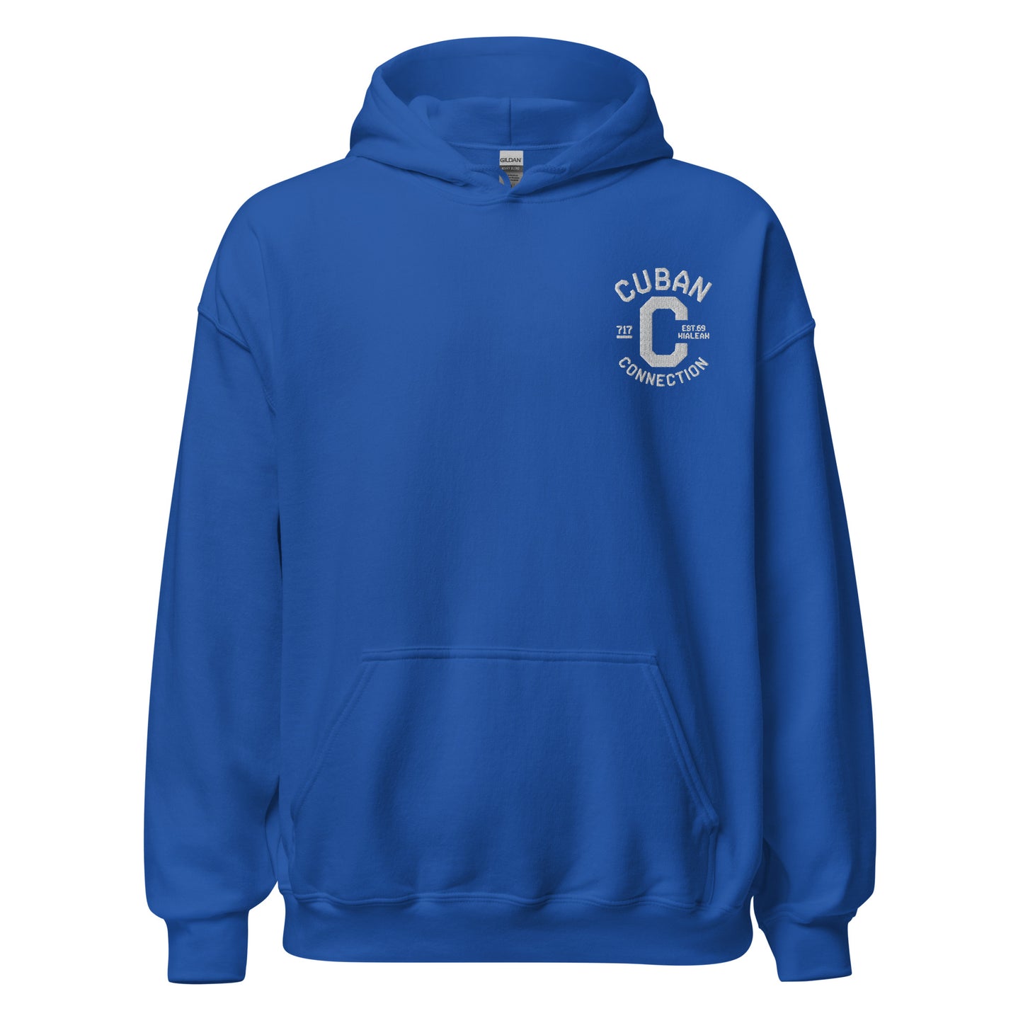 Clásico White Embroidered Logo Hoodie