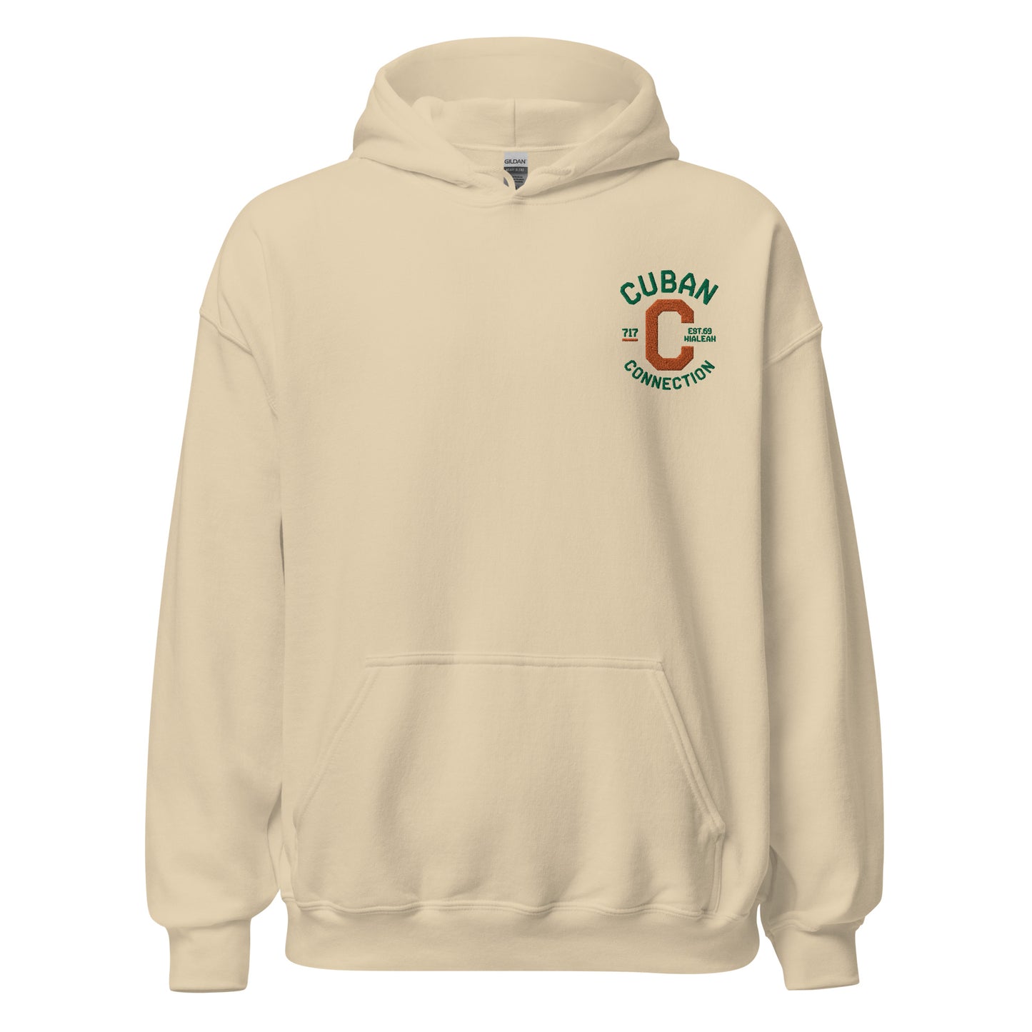 Clásico Green & Orange Embroidered Logo Hoodie