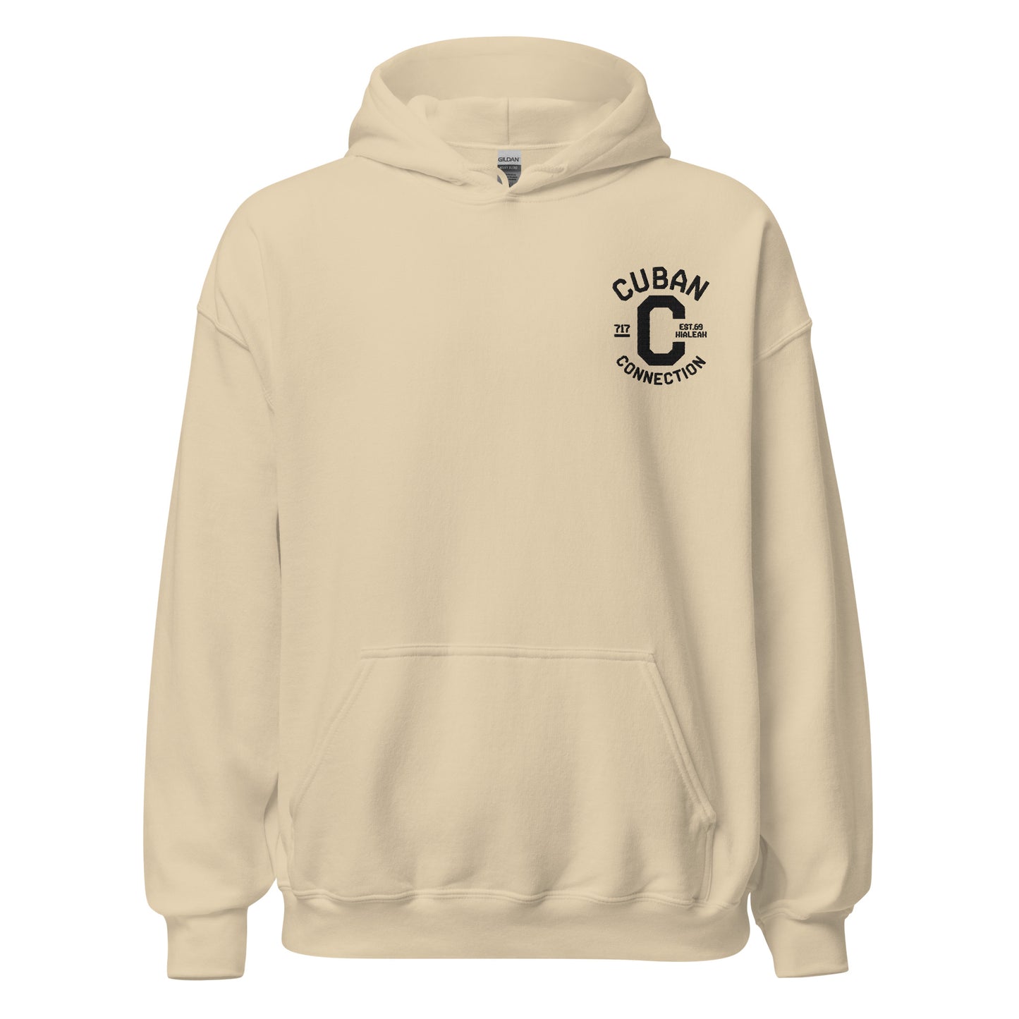Clásico Black Embroidered Logo Hoodie