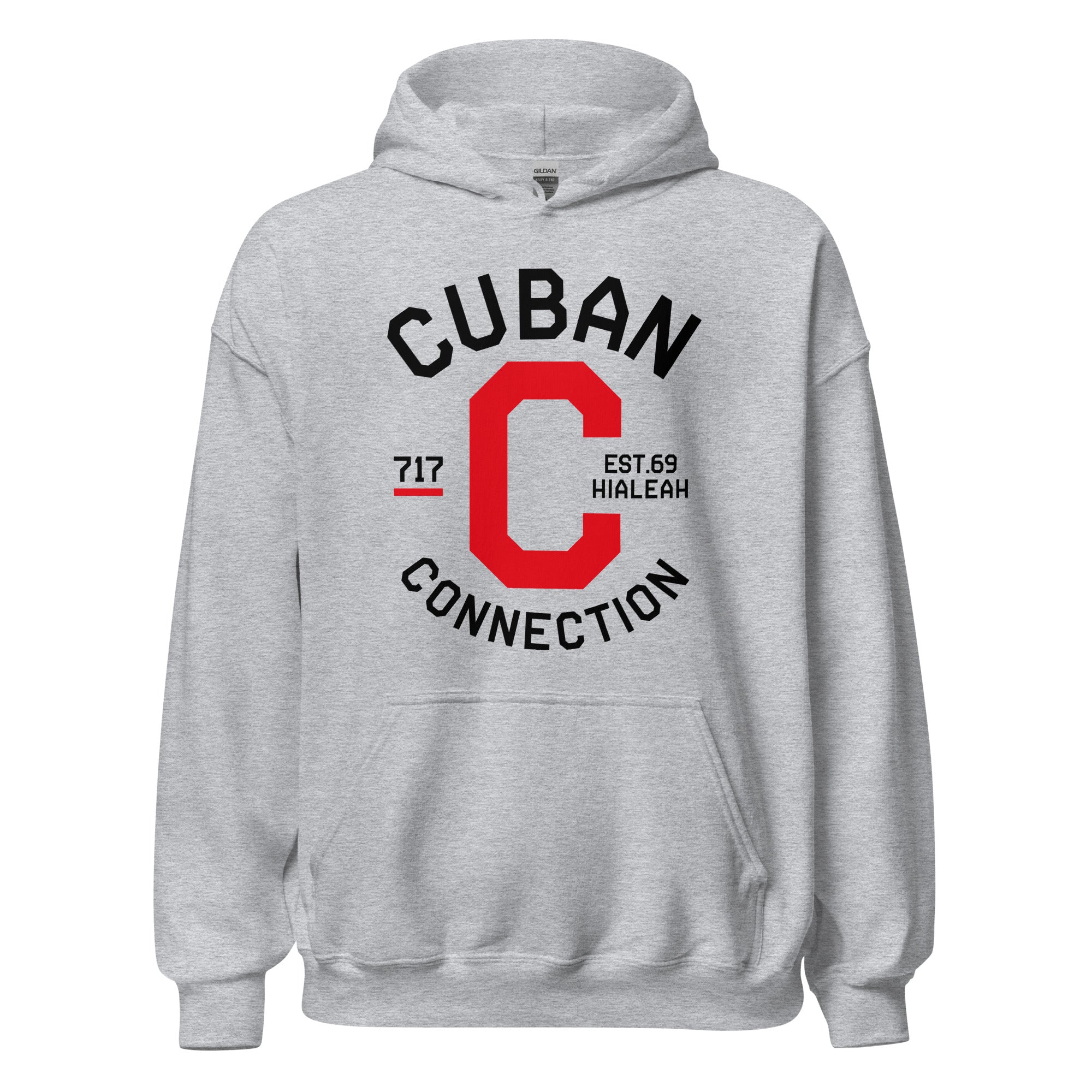 Clásico Black & Red Logo Hoodie