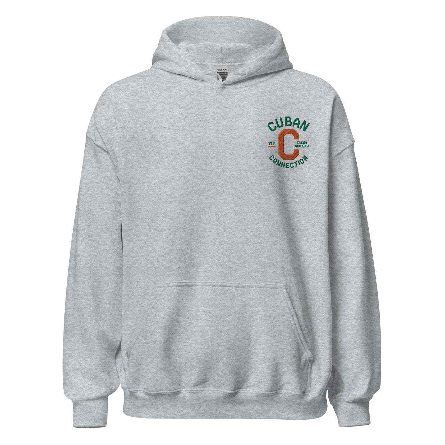 Clásico Green & Orange Embroidered Logo Hoodie