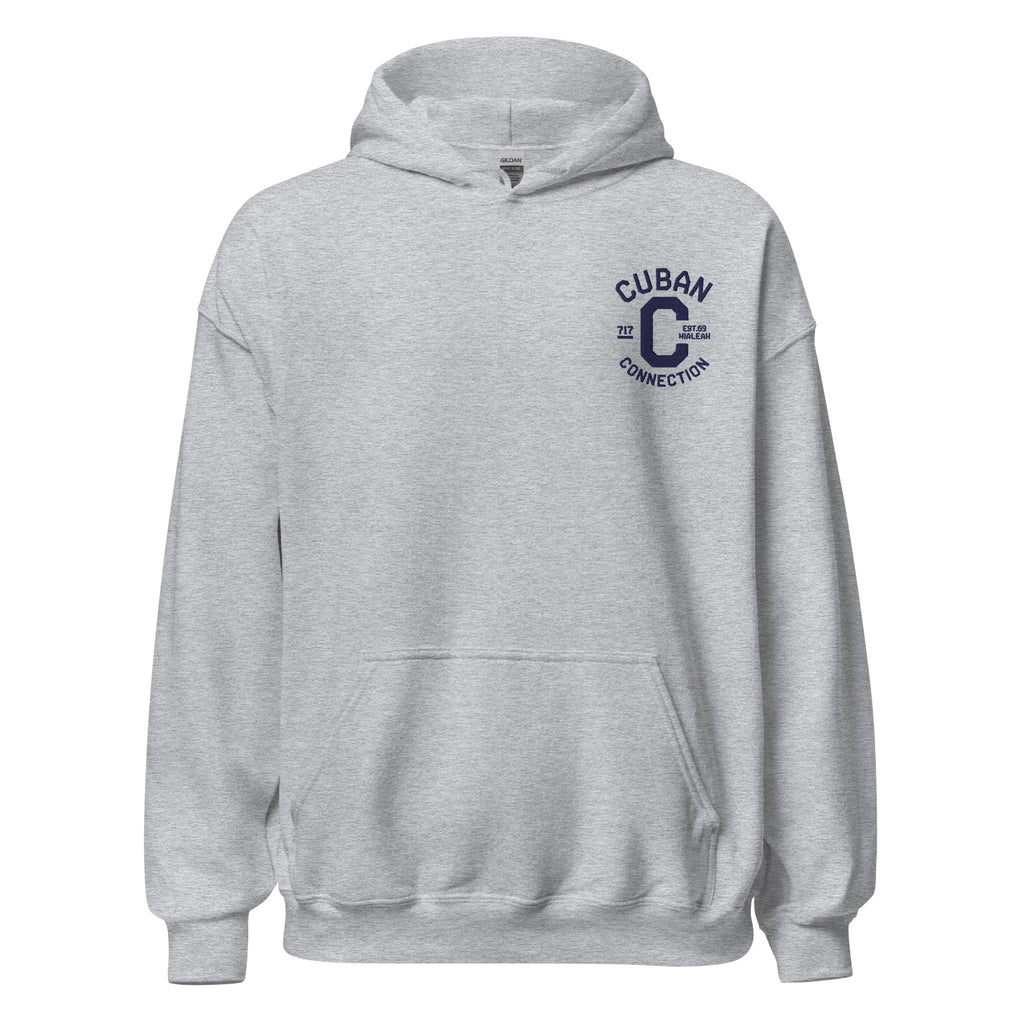 Clásico Navy Blue Embroidered Logo Hoodie