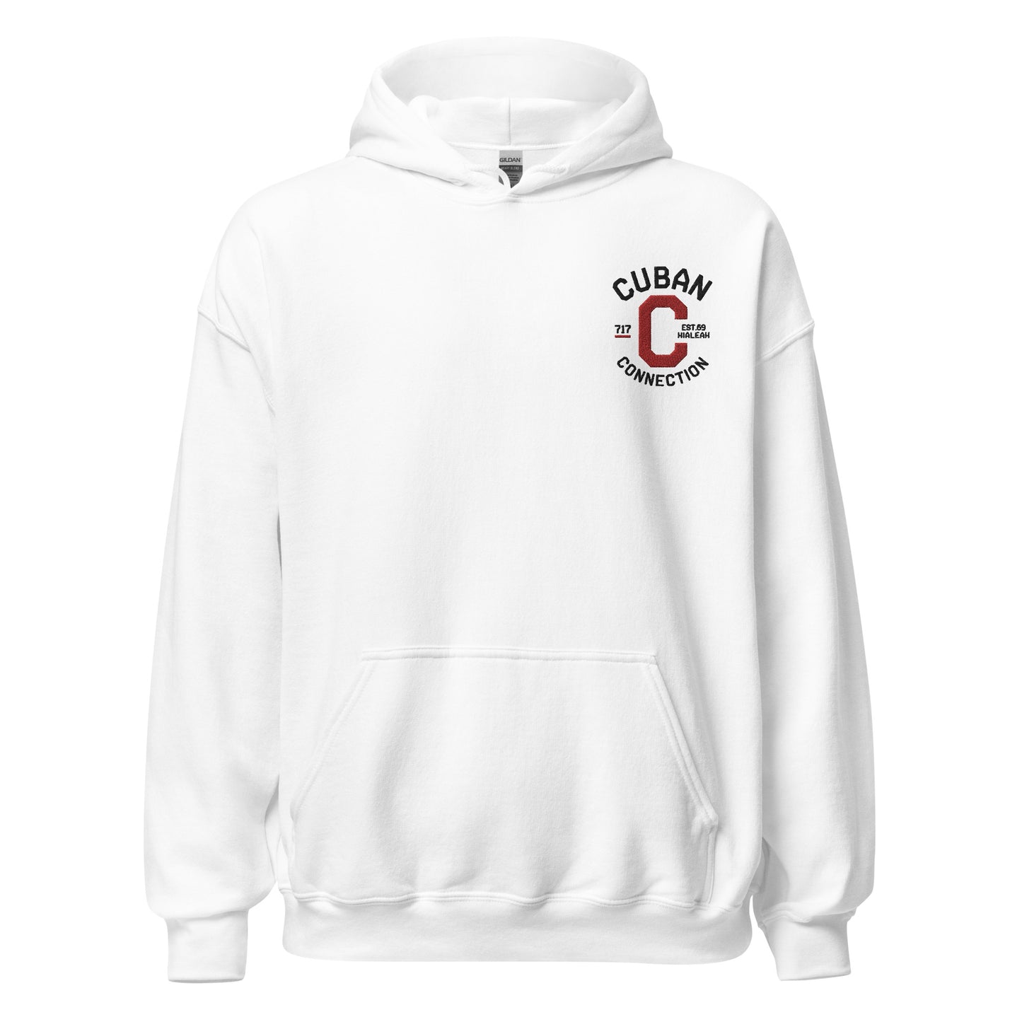 Clásico Black & Red Embroidered Logo Hoodie