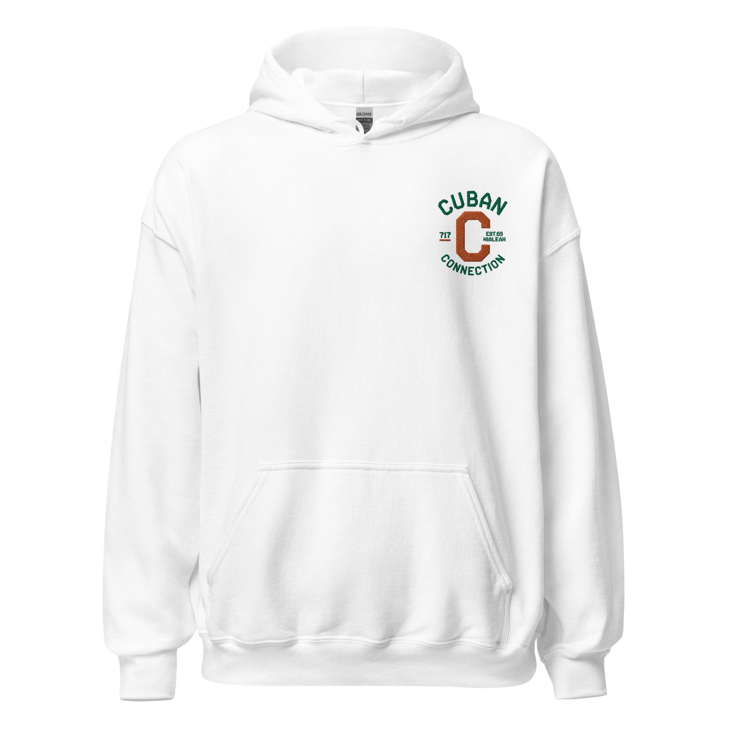 Clásico Green & Orange Embroidered Logo Hoodie