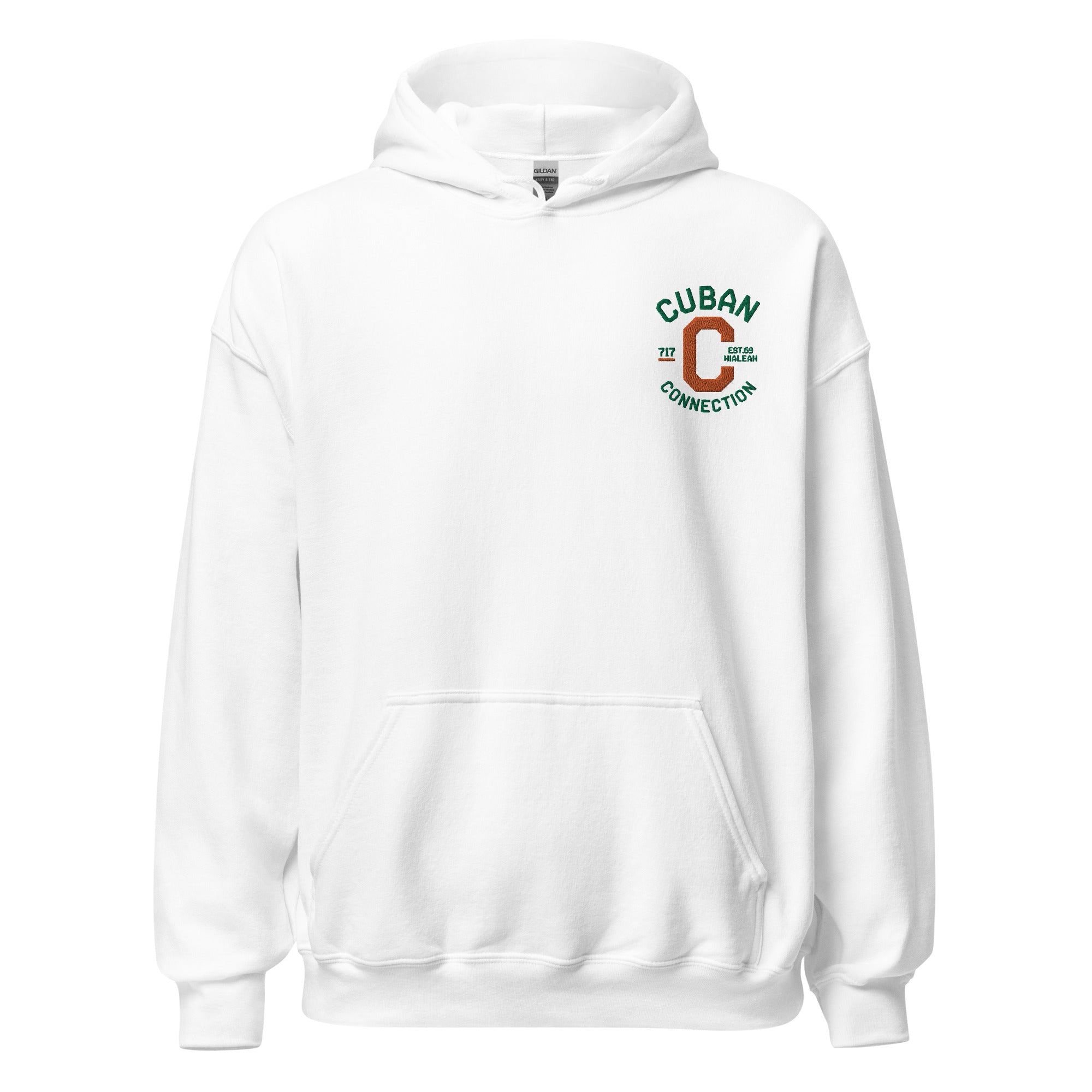 Clásico Green & Orange Embroidered Logo Hoodie