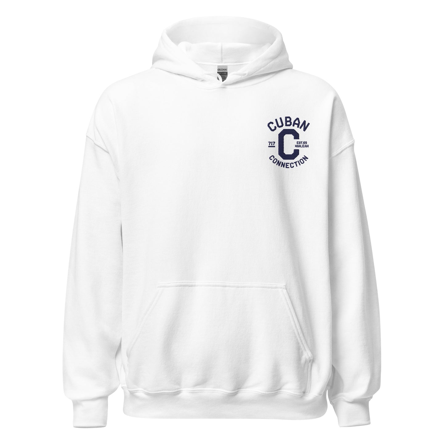 Clásico Navy Blue Embroidered Logo Hoodie