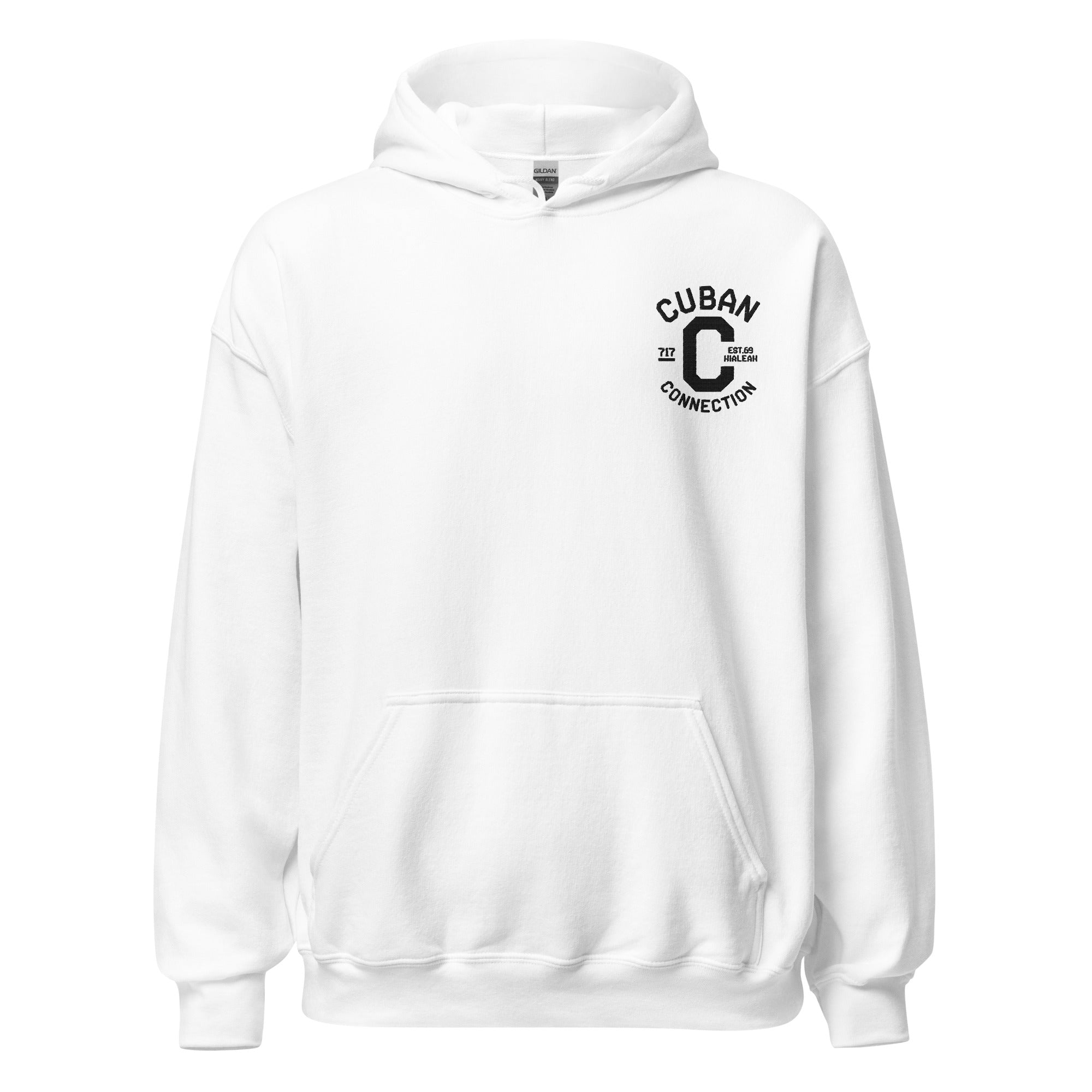 Clásico Black Embroidered Logo Hoodie