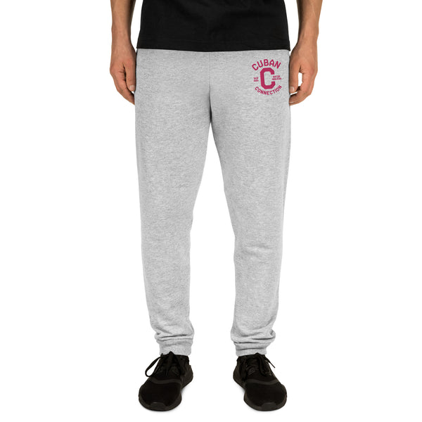 Clásico Neon Pink Embroidered Logo Joggers
