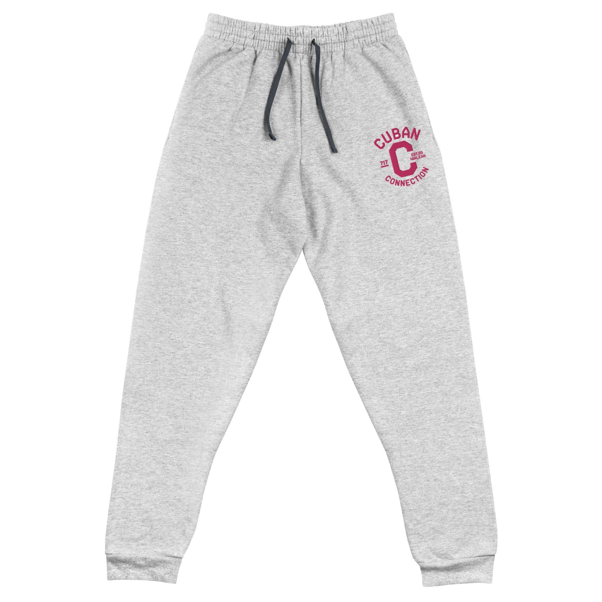 Clásico Neon Pink Embroidered Logo Joggers