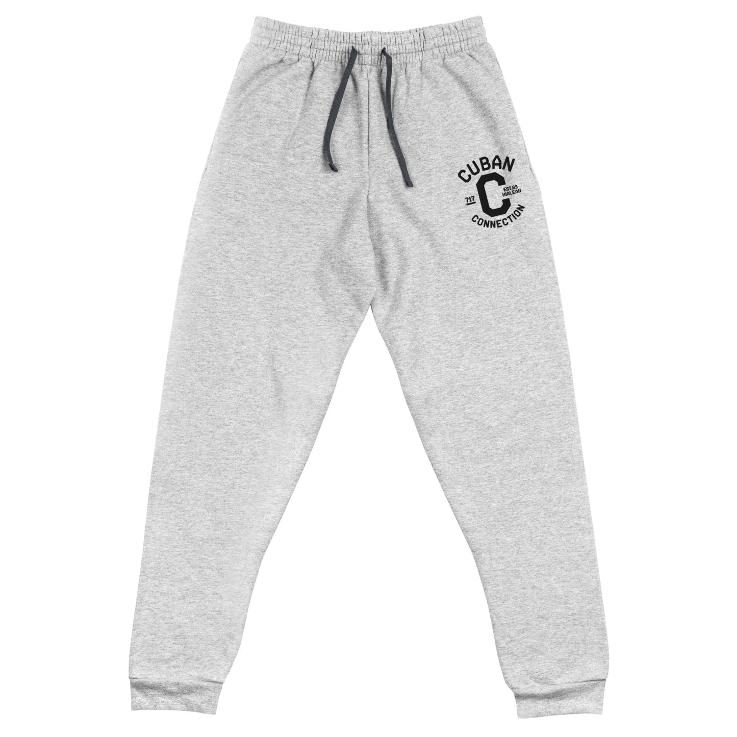 Clásico Black Embroidered Logo Joggers