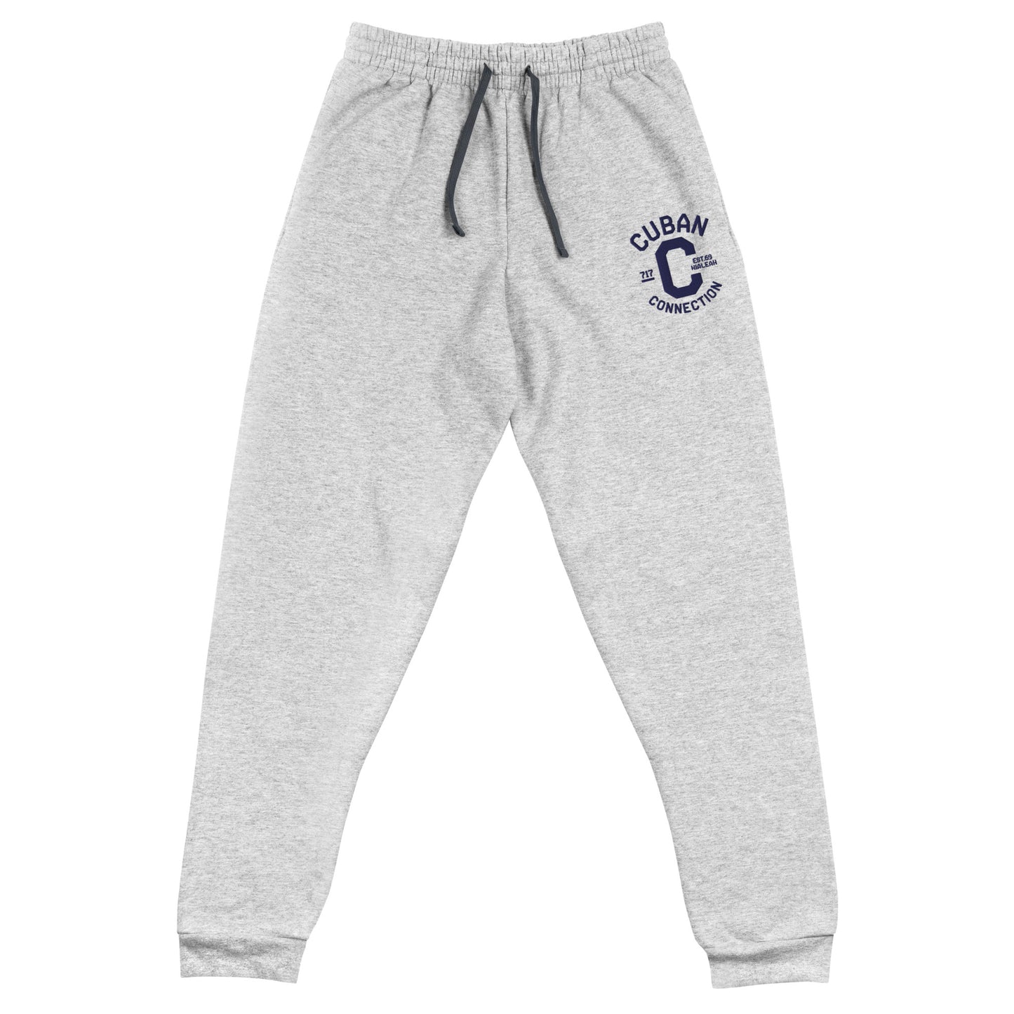 Clásico Navy Blue Embroidered Logo Joggers