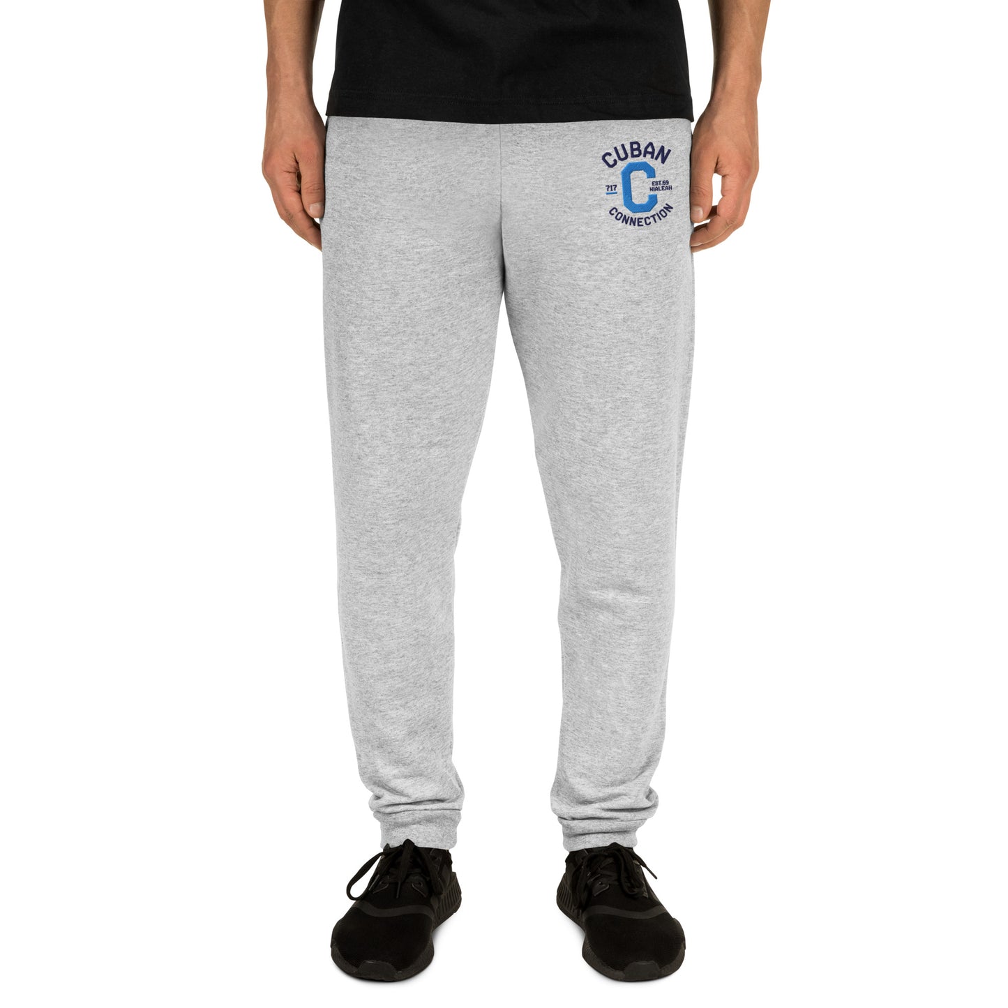 Clásico Navy & Sky Blue Embroidered Logo Joggers