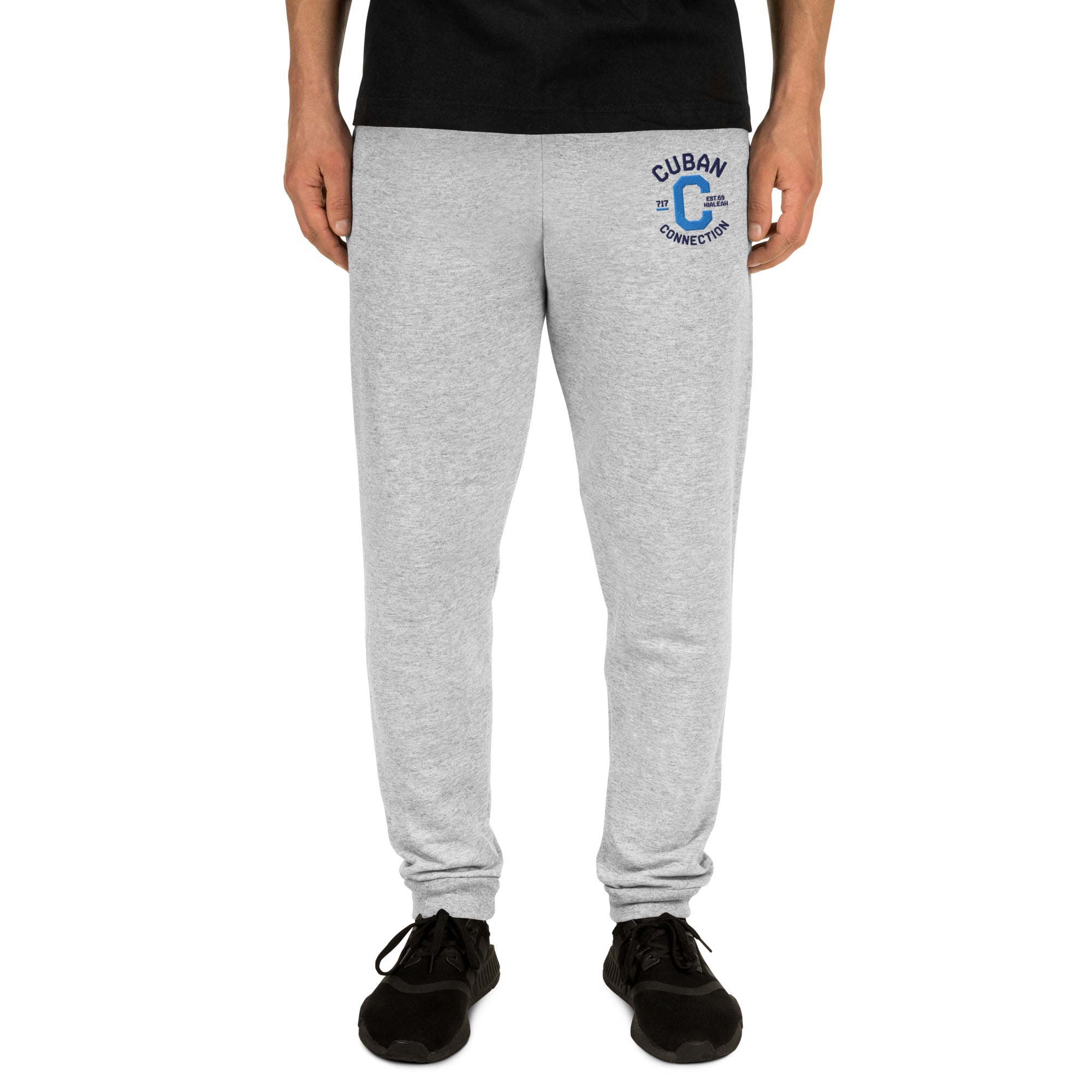 Clásico Navy & Sky Blue Embroidered Logo Joggers